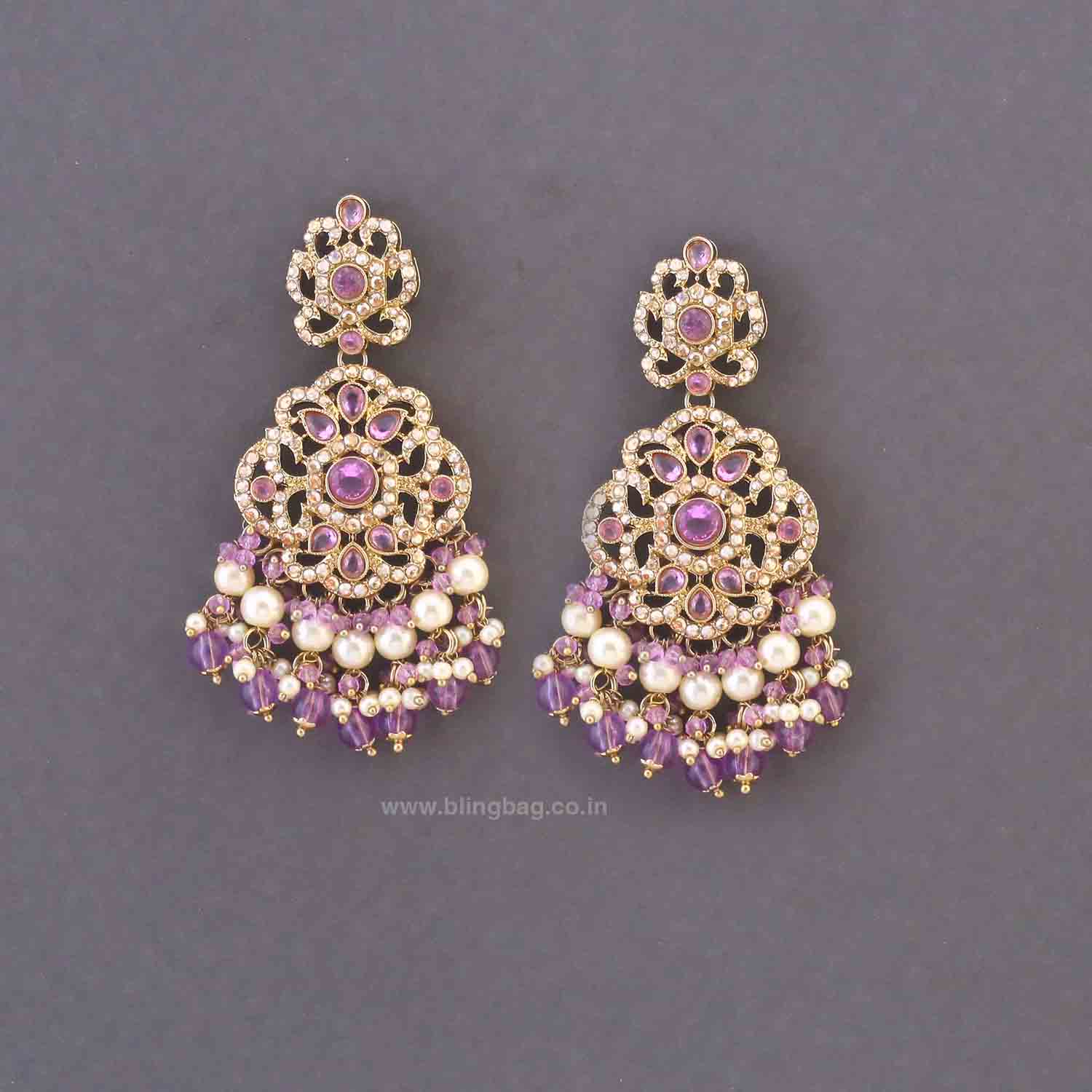 Purple Shaswati Chaandbalis - Image 2