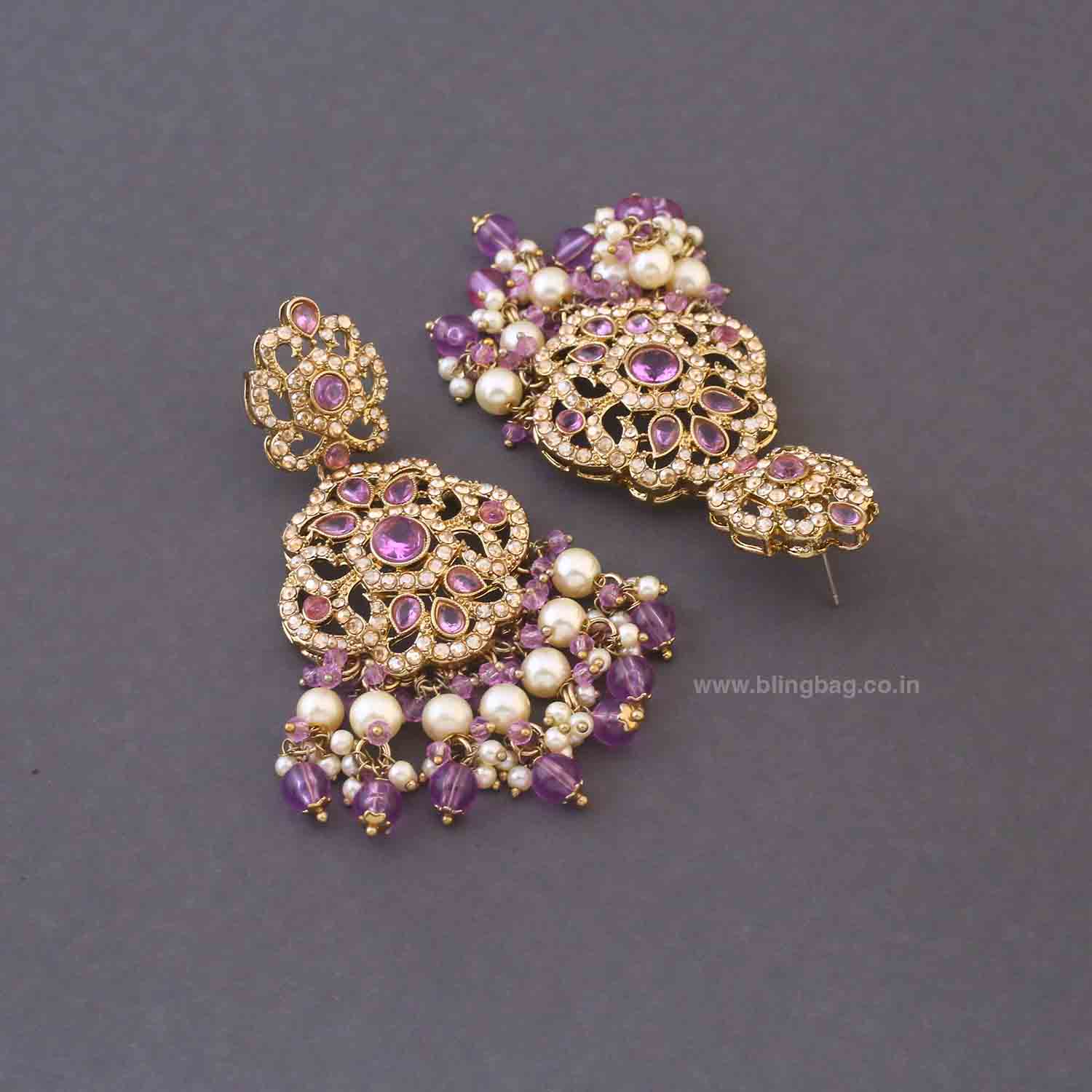 Purple Shaswati Chaandbalis - Image 3