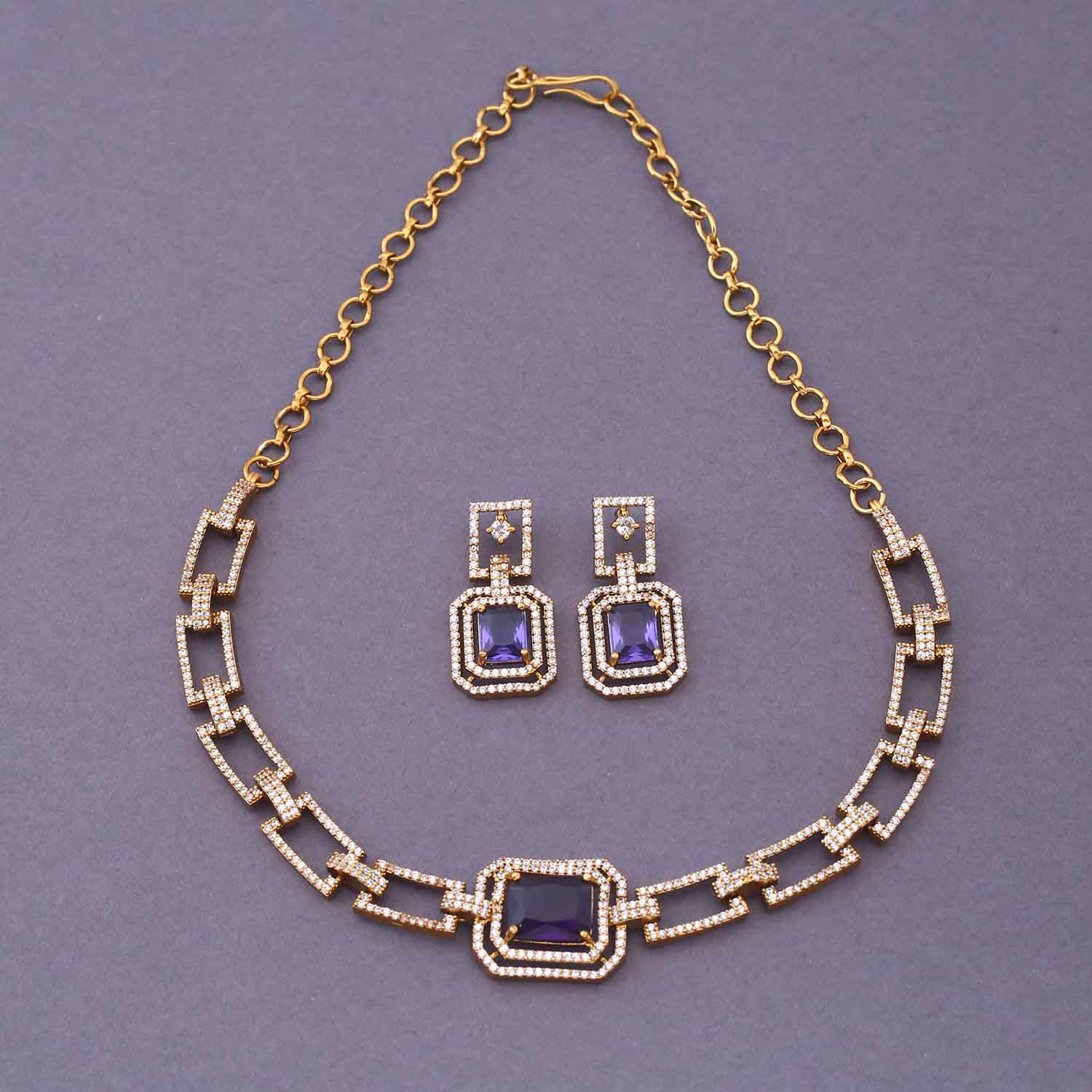 Purple Wisia Victorian Jewellery Set - New Arrival - Image 4