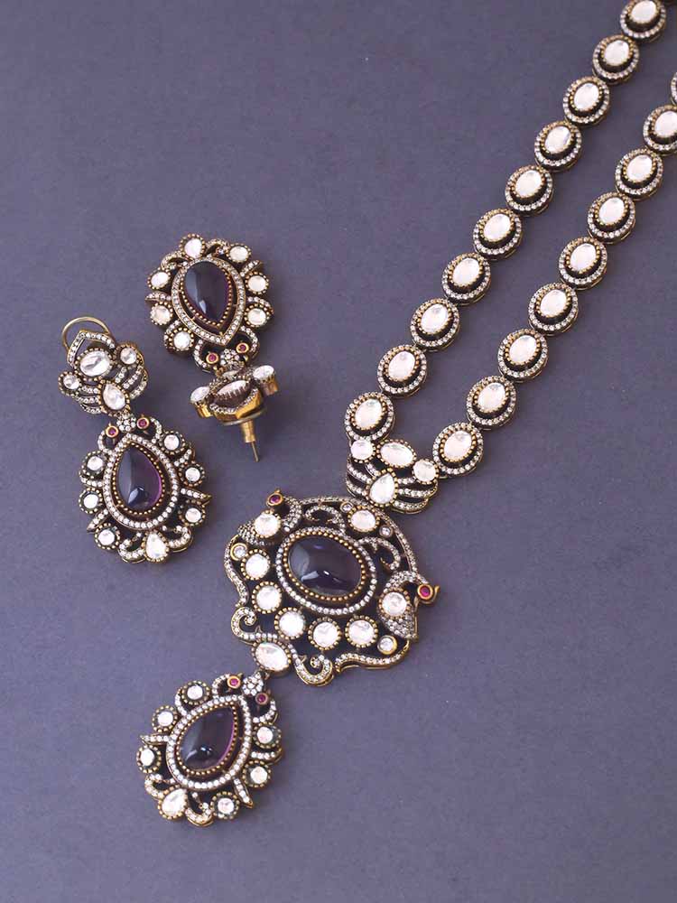 Purple Yasmin Jewellery Set - Image 4