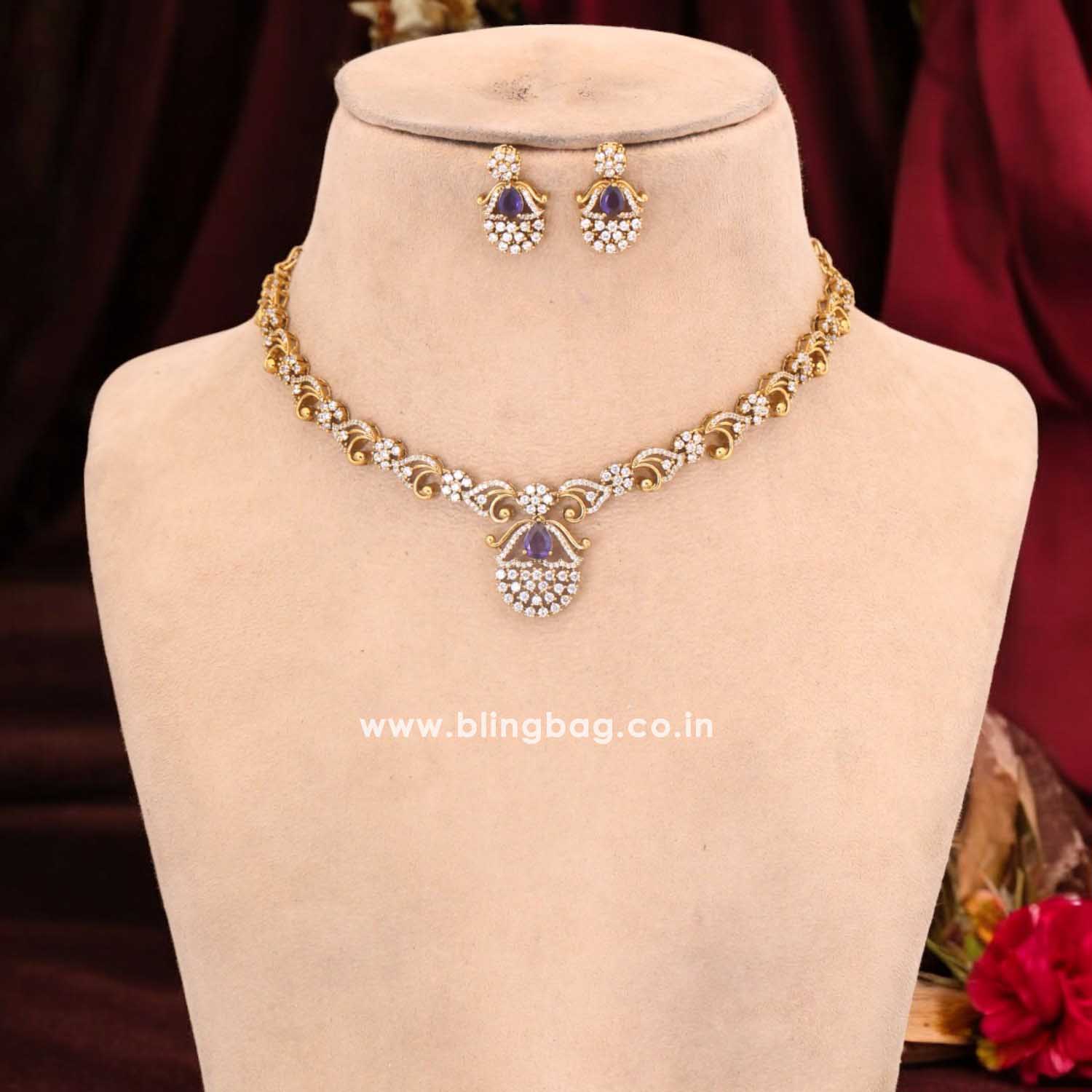 Purple Zomeir Victorian Jewellery Set - New Arrival - Image 2