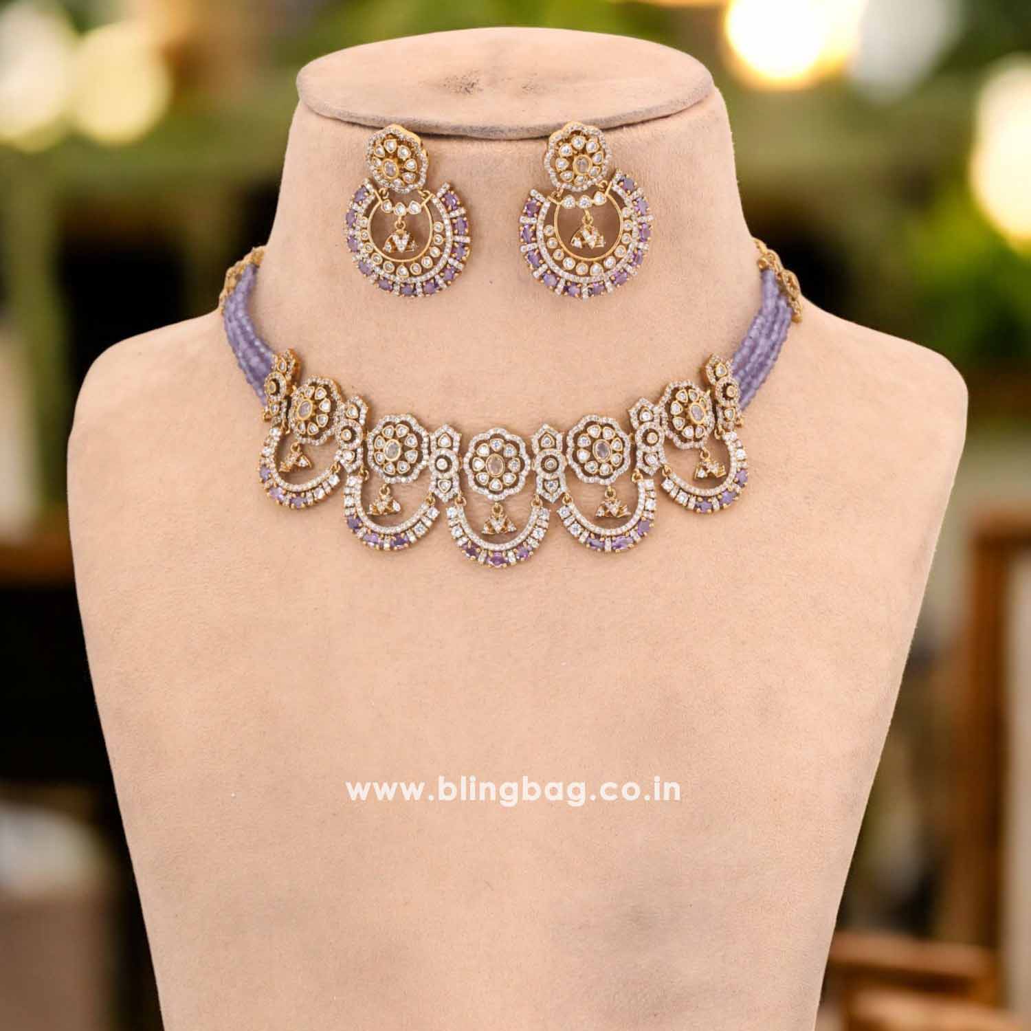 Purple Zuriel Victorian Jewellery Set - New Arrival - Image 2