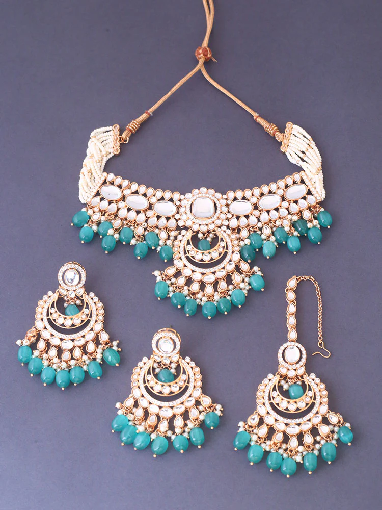 Rama Arpani Kundan Jewellery Set - Image 4