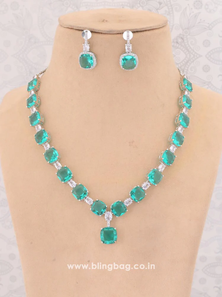 Rama Fern Zirconia Jewellery Set