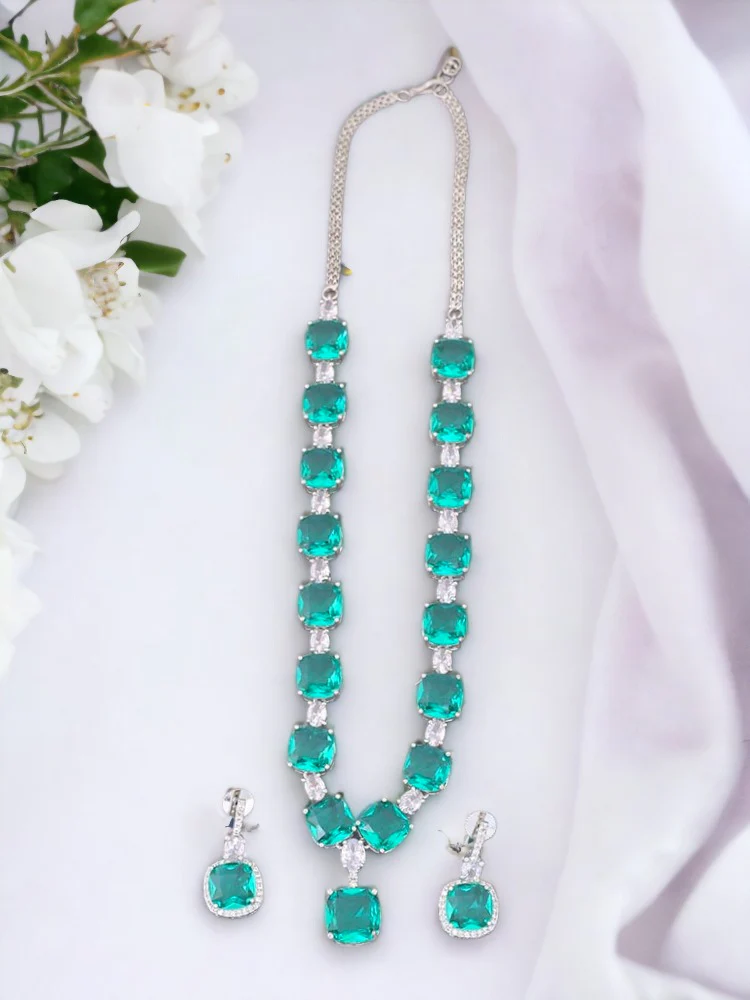 Rama Fern Zirconia Jewellery Set - Image 2