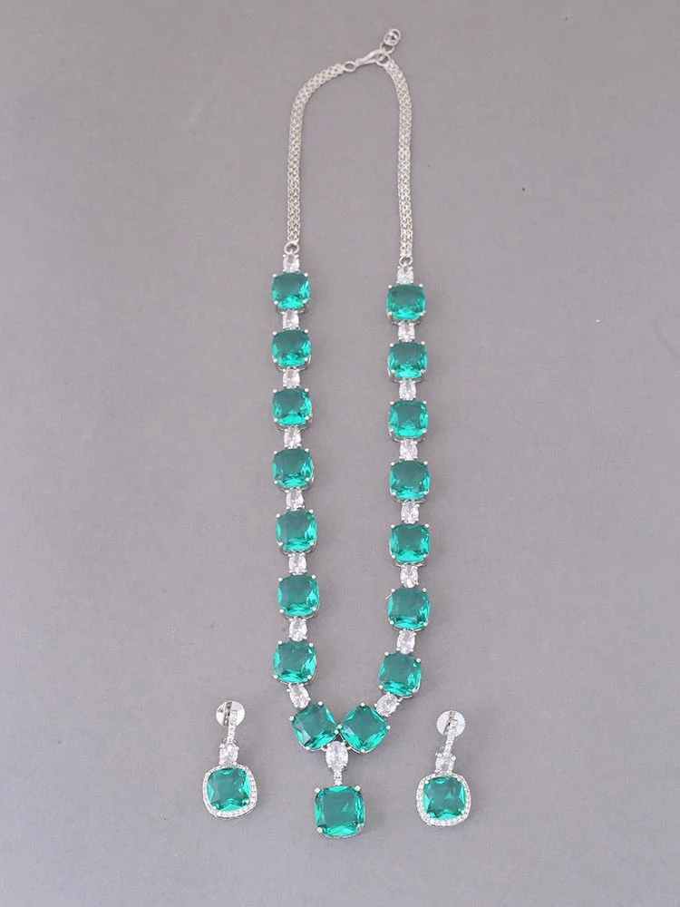 Rama Fern Zirconia Jewellery Set - Image 3