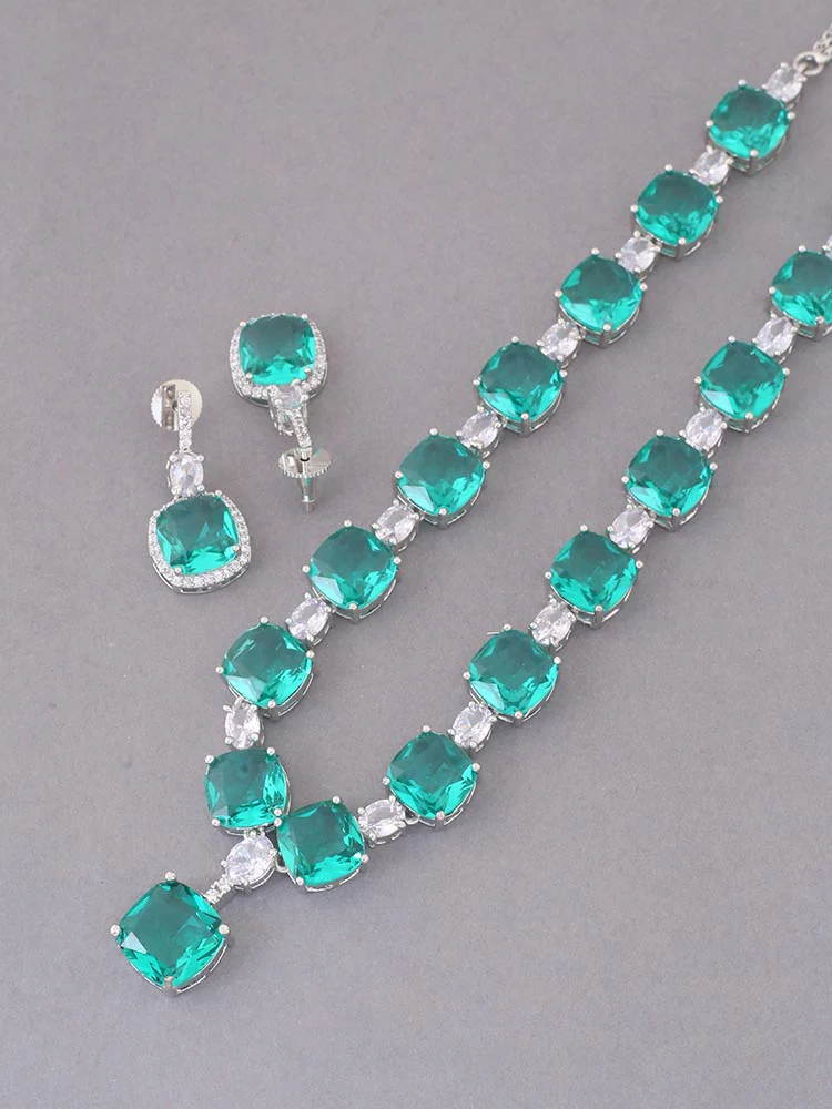 Rama Fern Zirconia Jewellery Set - Image 4