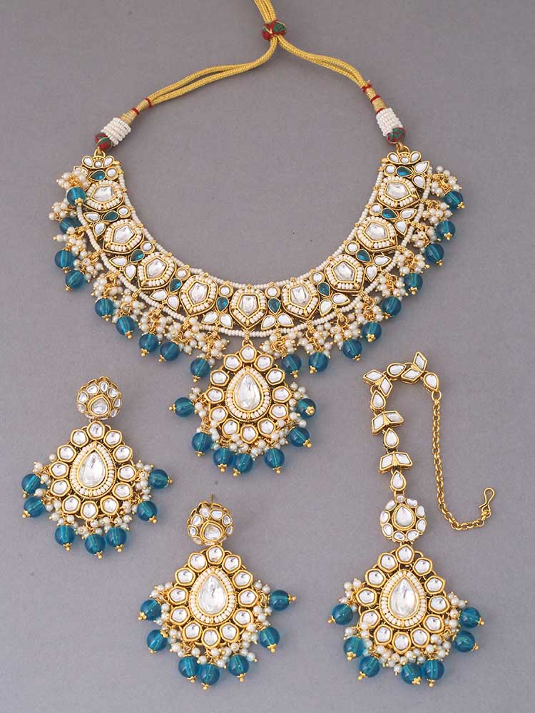 Rama Jiya Kundan Jewellery Set - Image 3