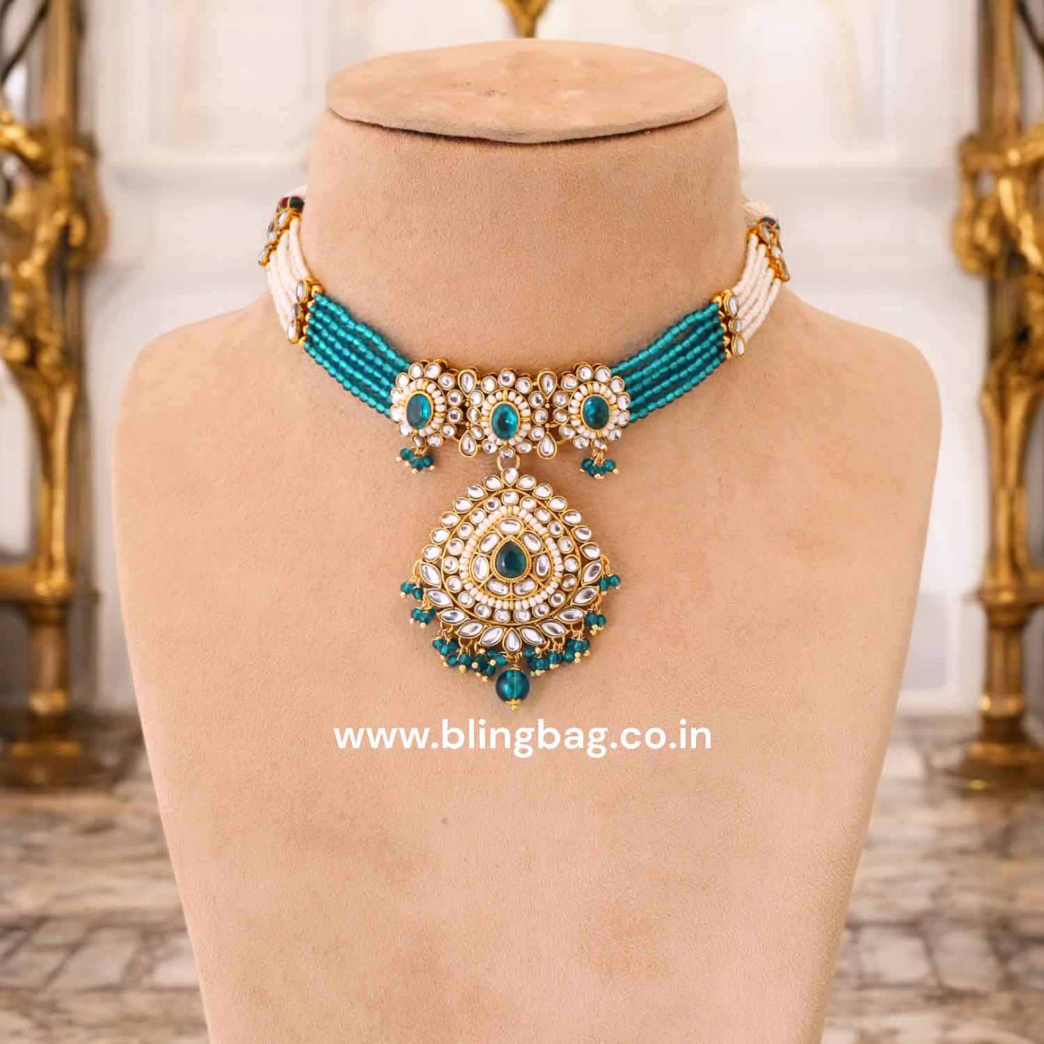 Rama Nayra Kundan Jewellery Set - Image 2