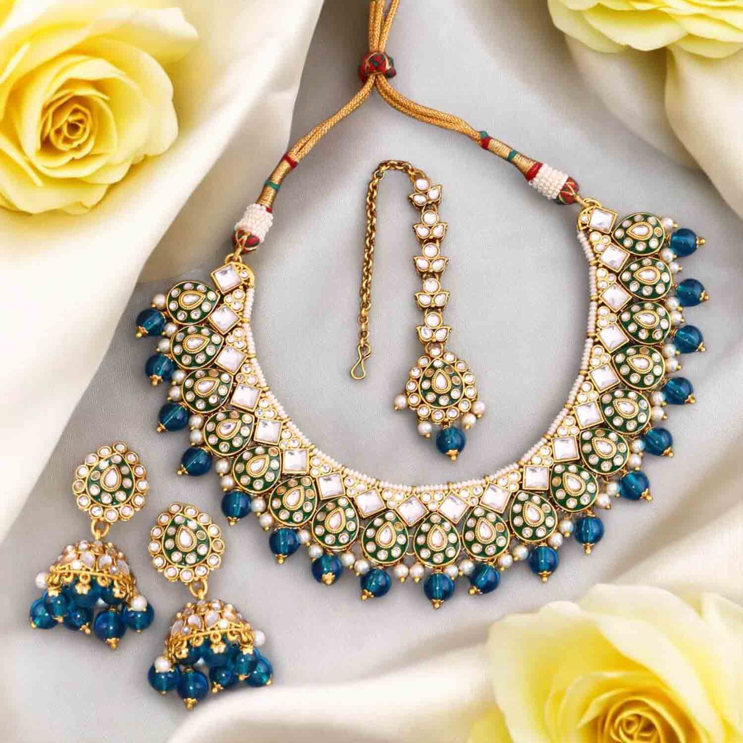 Rama Pranavi Kundan Jewellery Set