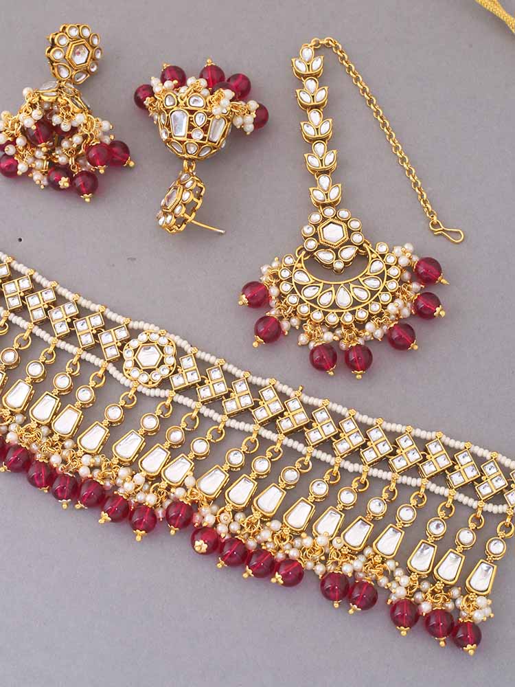 Rani Aanandi Kundan Jewellery Set - Image 4