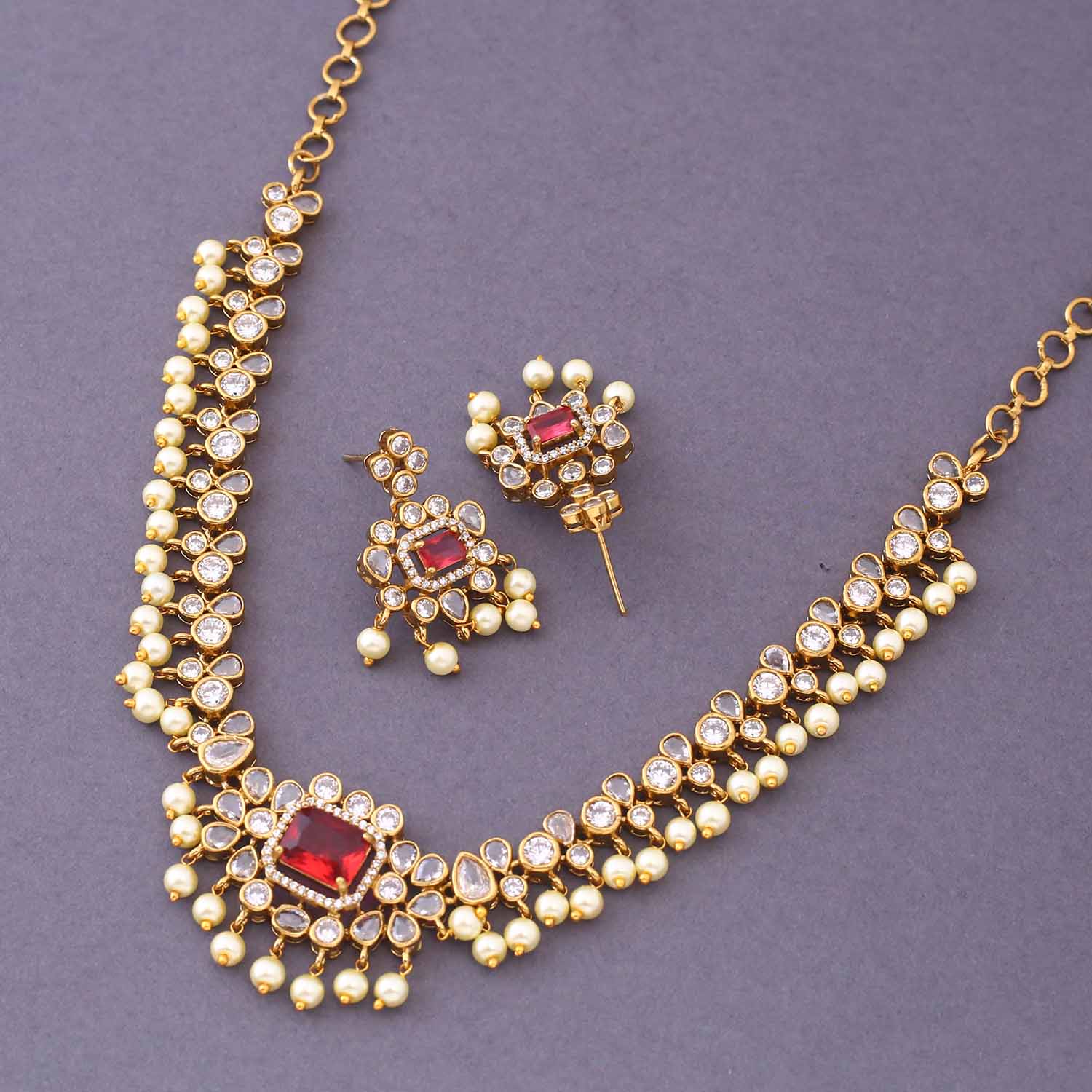 Rani Aavanya Antique Jewellery Set- New Arrival - Image 4