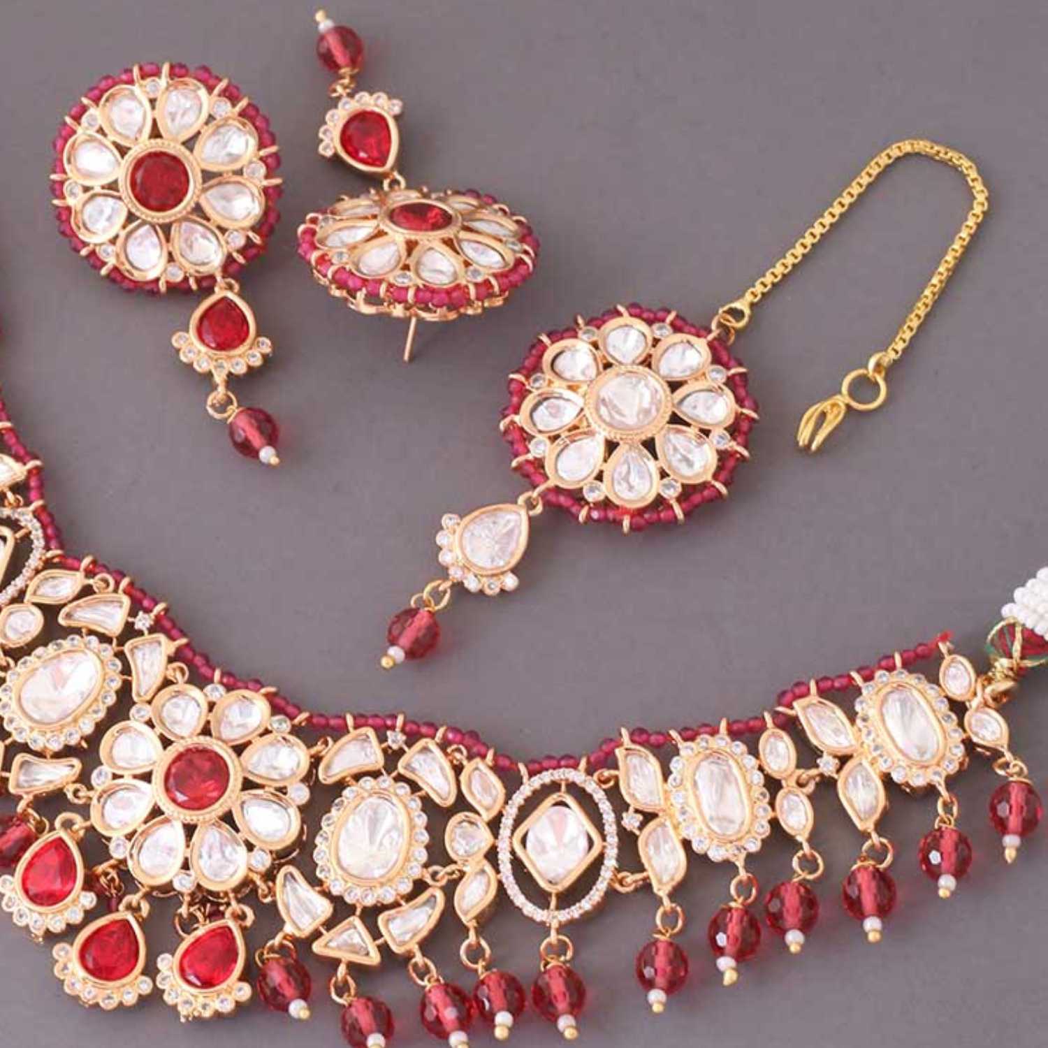 Rani Anita Kundan Jewellery Set - EOSS - Image 3