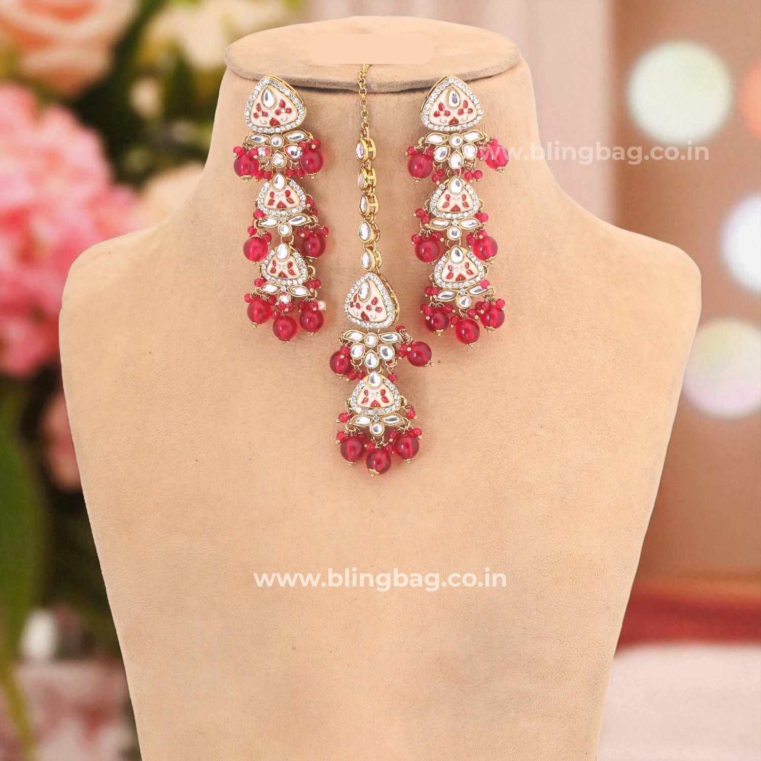 Rani Ayshana Kundan Jewellery Set - Image 3