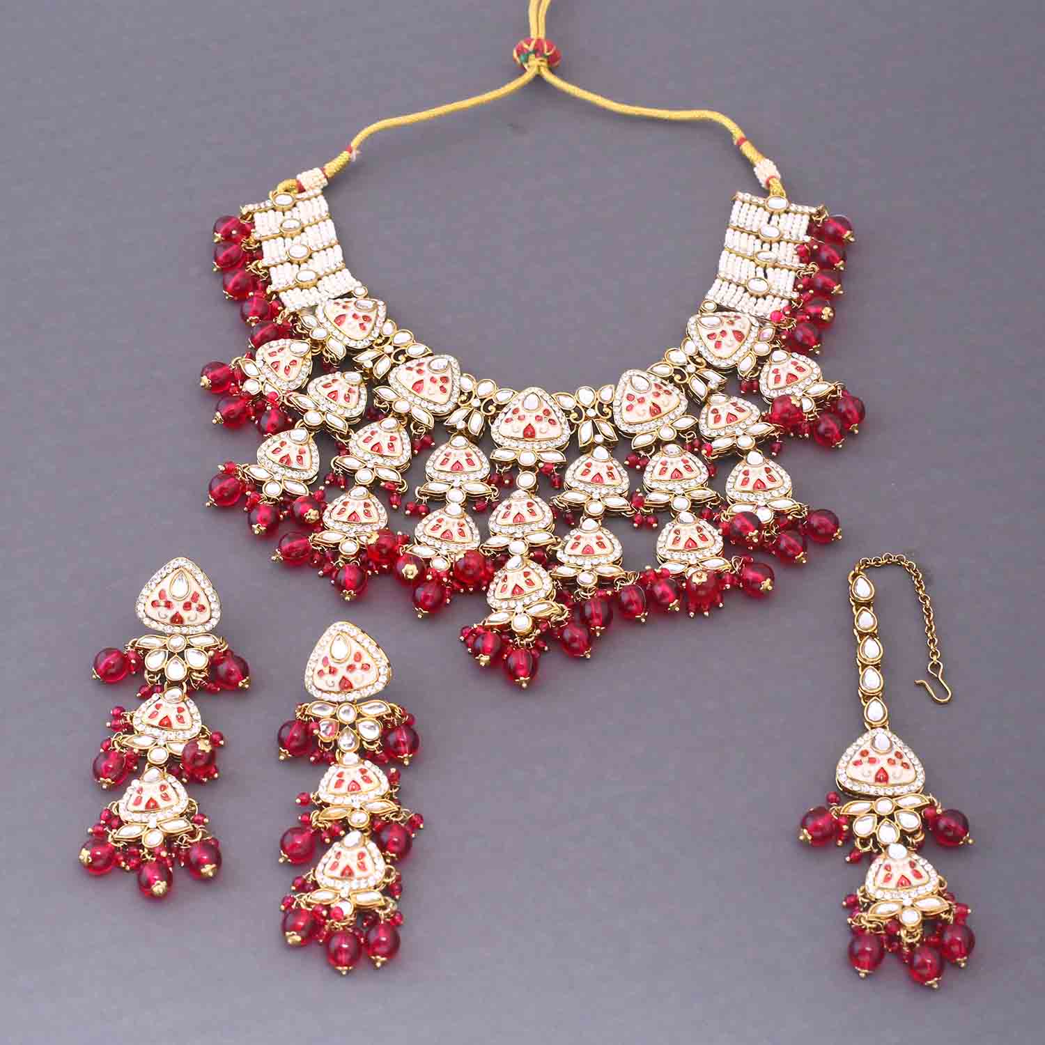 Rani Ayshana Kundan Jewellery Set - Image 4