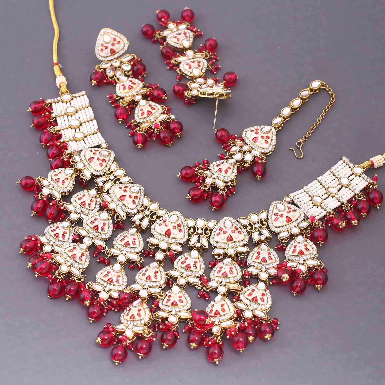 Rani Ayshana Kundan Jewellery Set - Image 5