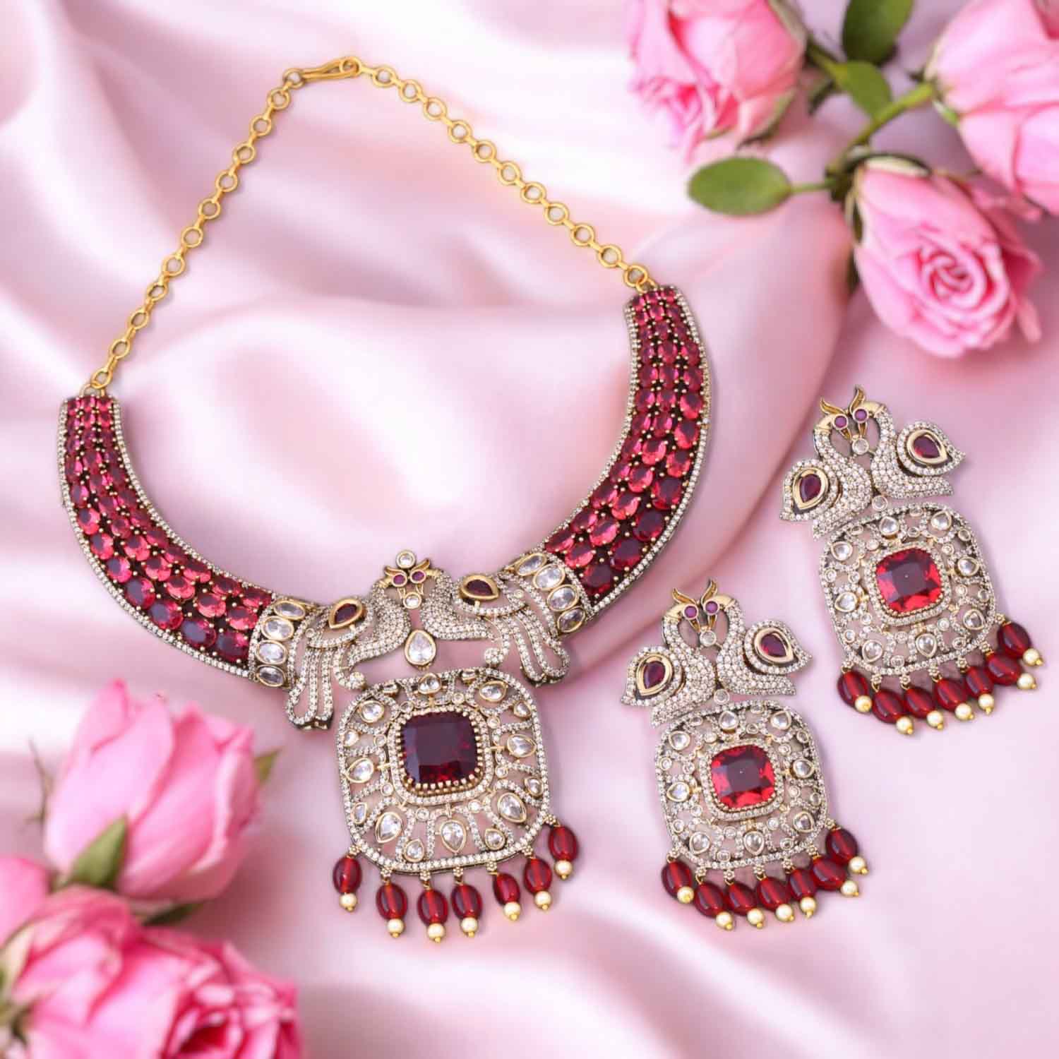 Rani Baccy Hasli Victorian Jewellery Set - New Arrival - Image 2
