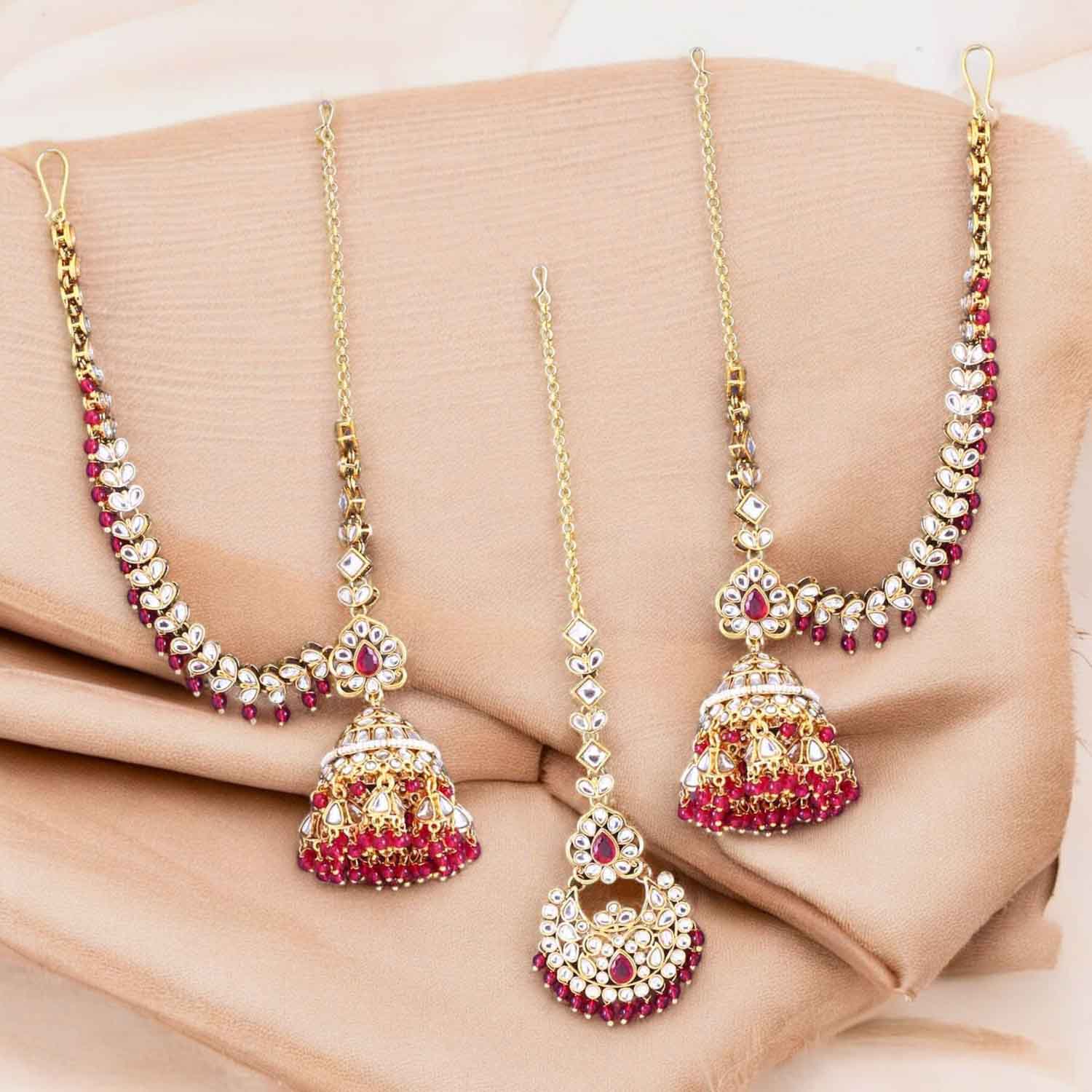 Rani Brahmin Maang Tikka Set