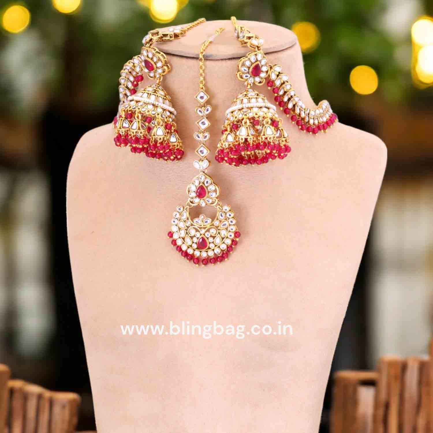 Rani Brahmin Maang Tikka Set - Image 2