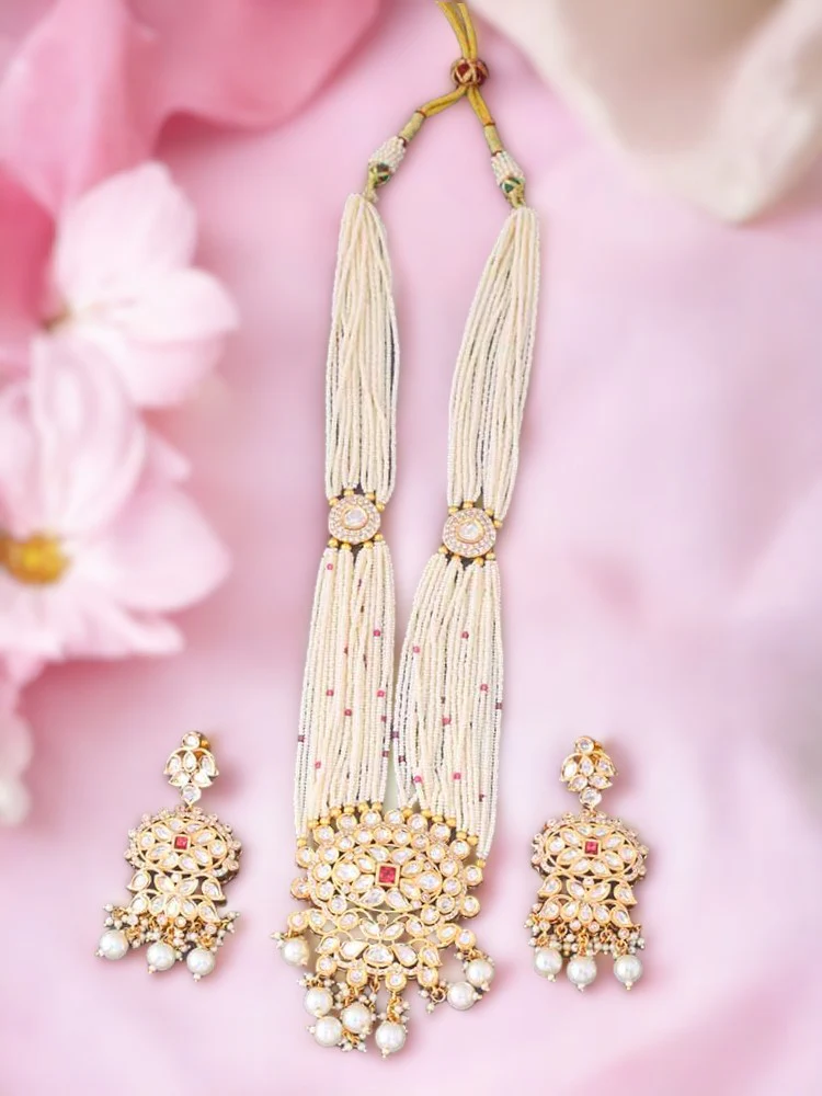 Rani  Darika Kundan Jewellery Set - Image 2