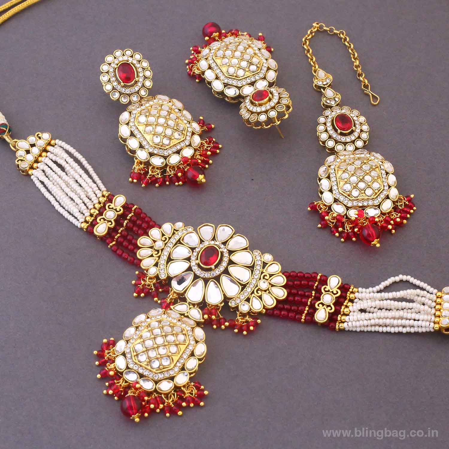 Rani Dharini Kundan Jewellery Set - Image 5