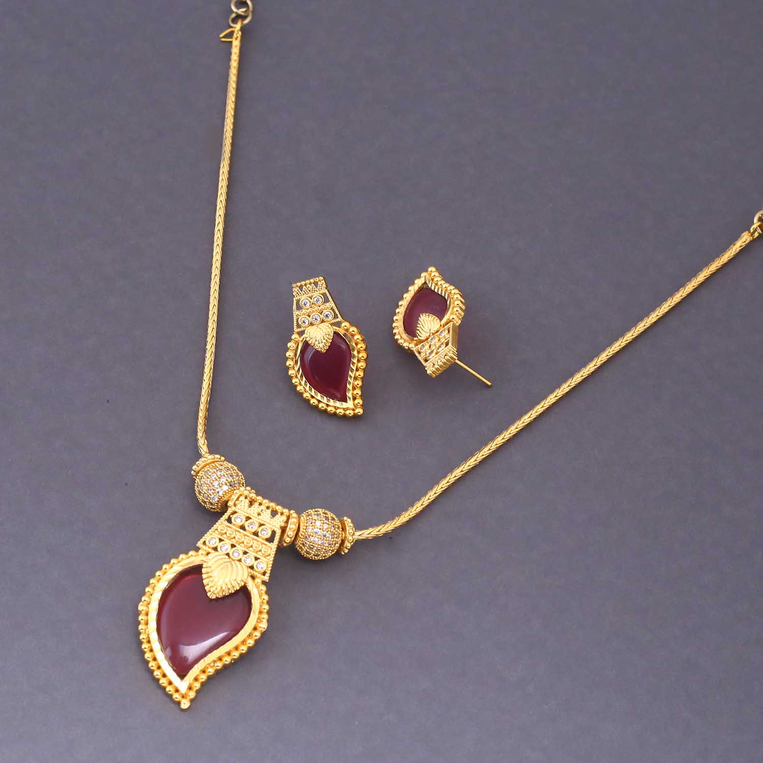 Rani Evhara Antique Pendant Set - New Arrival - Image 4