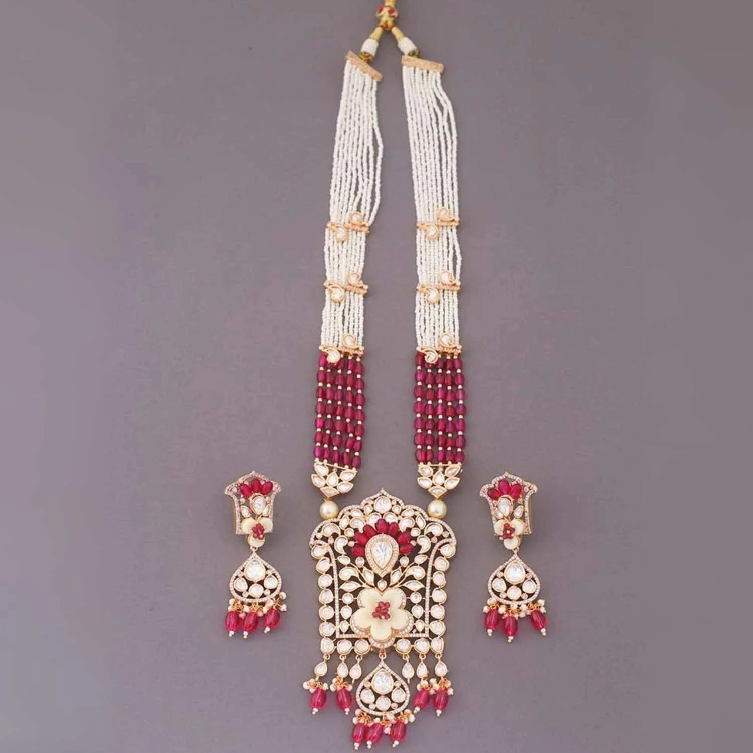 Rani Geona Kundan Jewellery Set - EOSS - Image 4