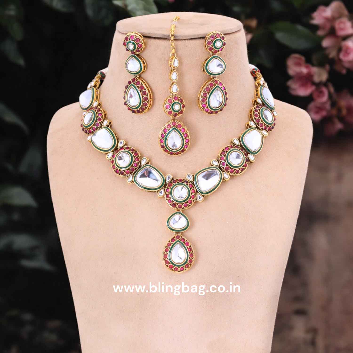 Rani Ghurmita Kundan Jewellery Set - Image 2