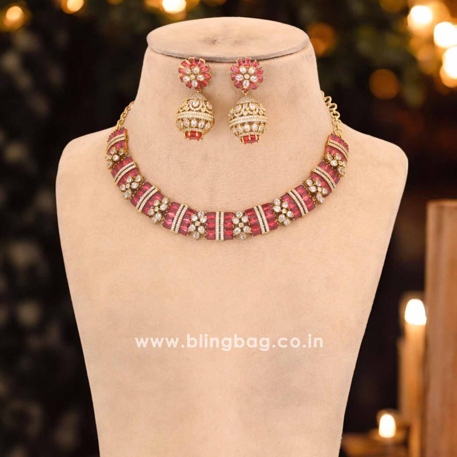 Rani Glintar Hasli Victorian Jewellery Set - New Arrival - Image 3