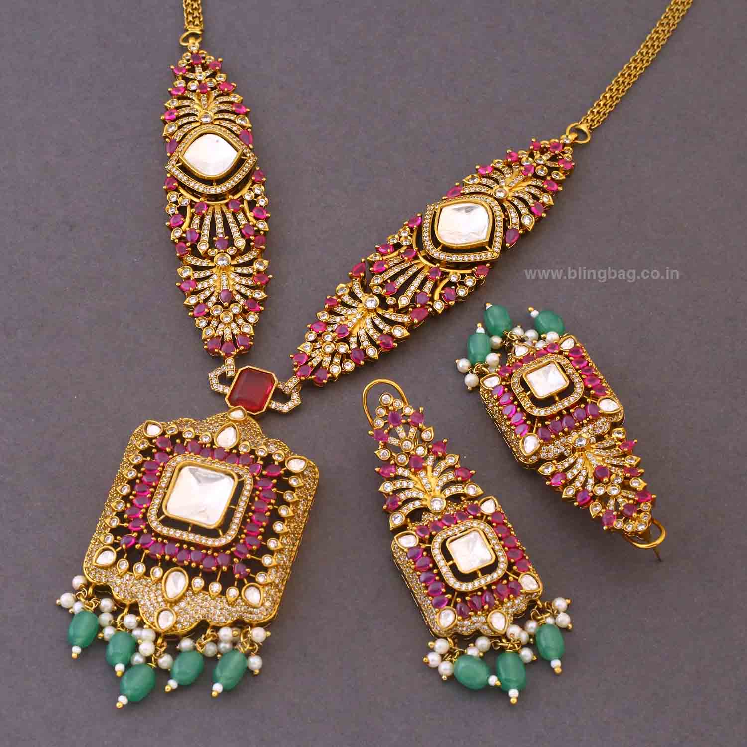 Rani Graceine Hasli Victorian Jewellery Set- New Arrivals - Image 5