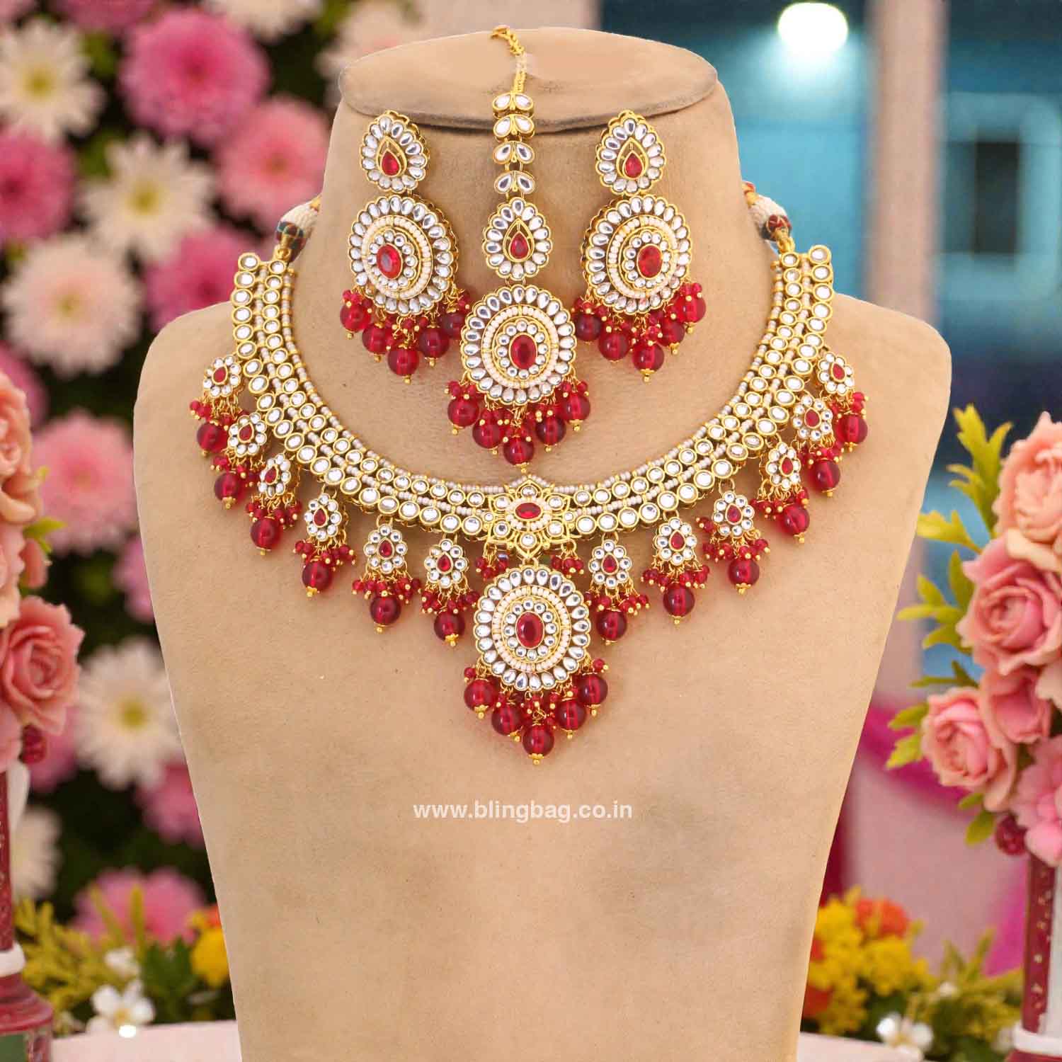 Rani Grishma Kundan Jewellery Set - Image 3