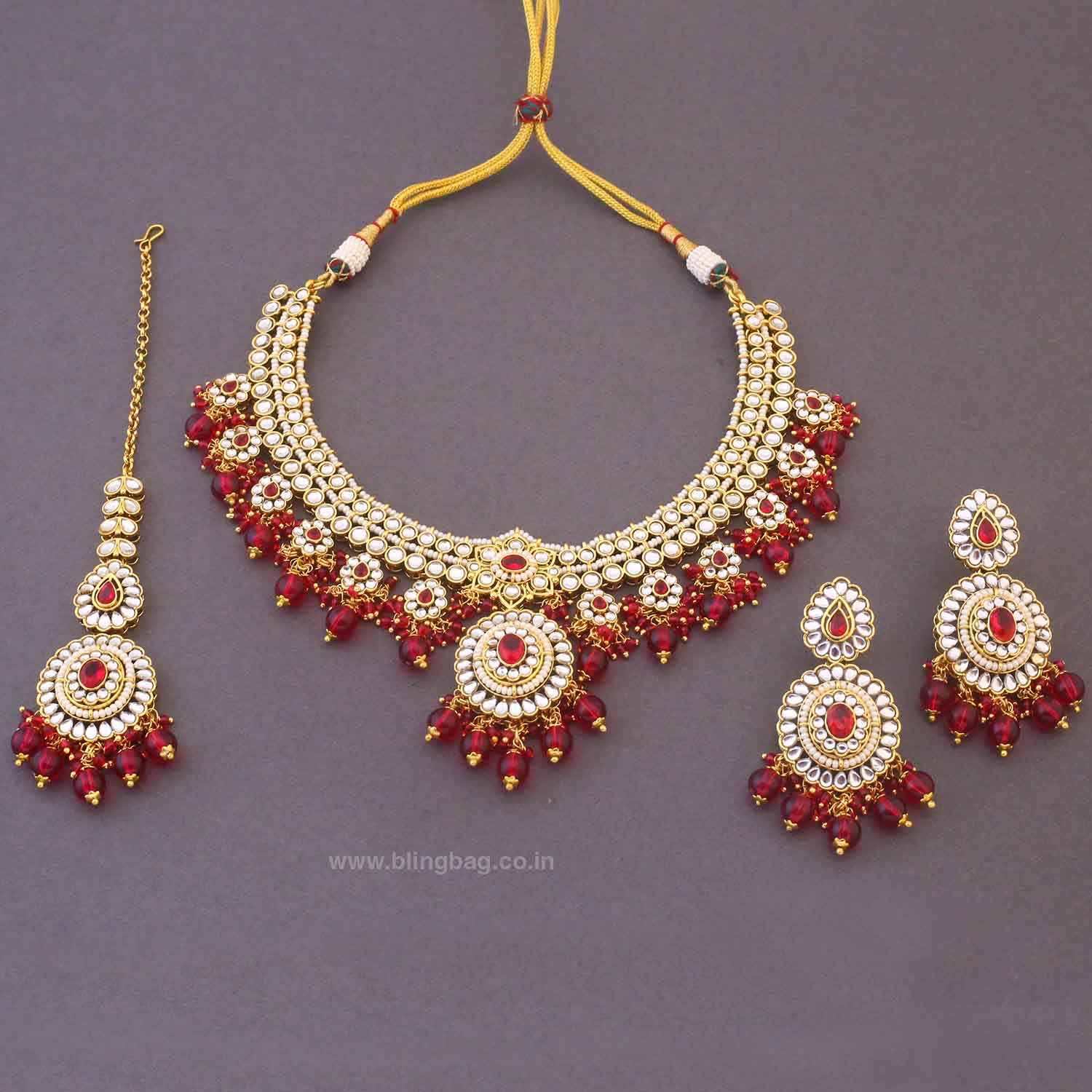 Rani Grishma Kundan Jewellery Set - Image 4