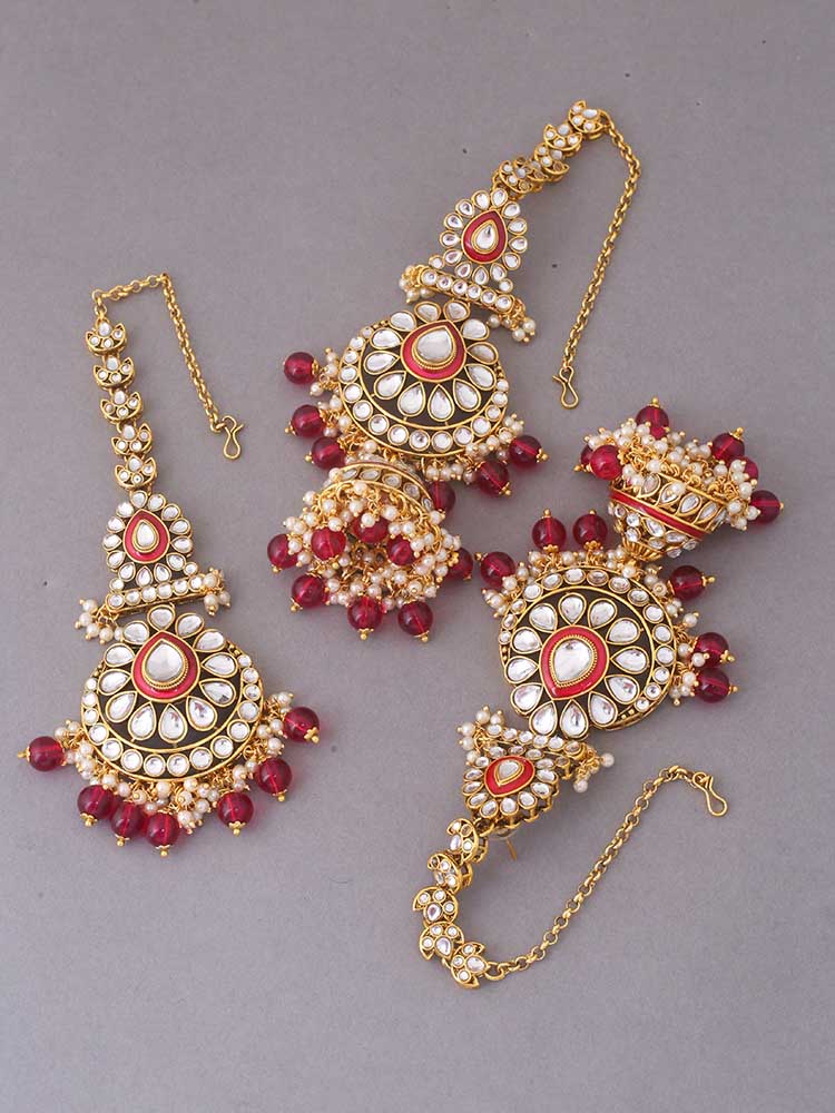 Rani Jinal Maang Tikka Set - Image 4