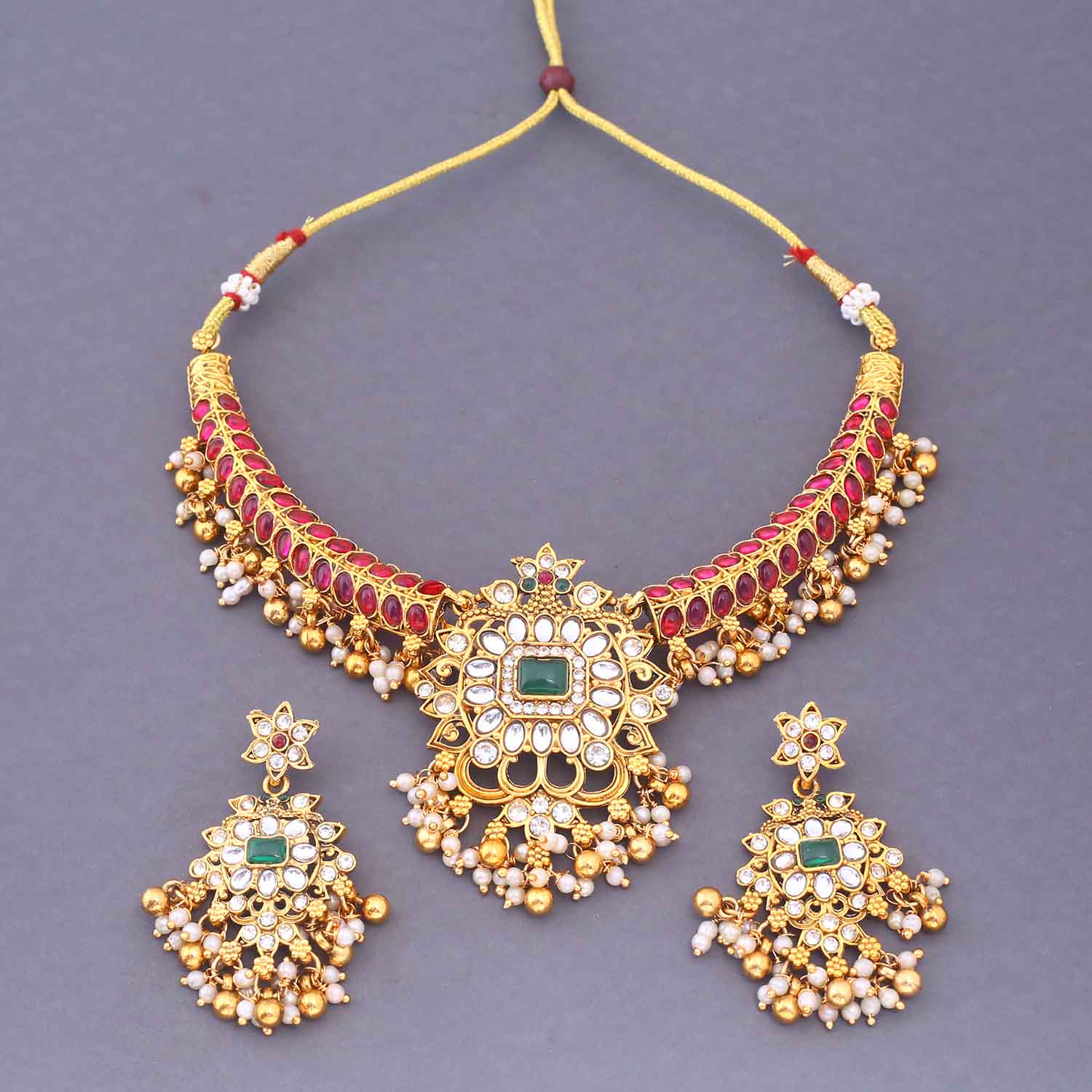 Rani Komilla Hasli Antique Jewellery Set - New Arrival - Image 3