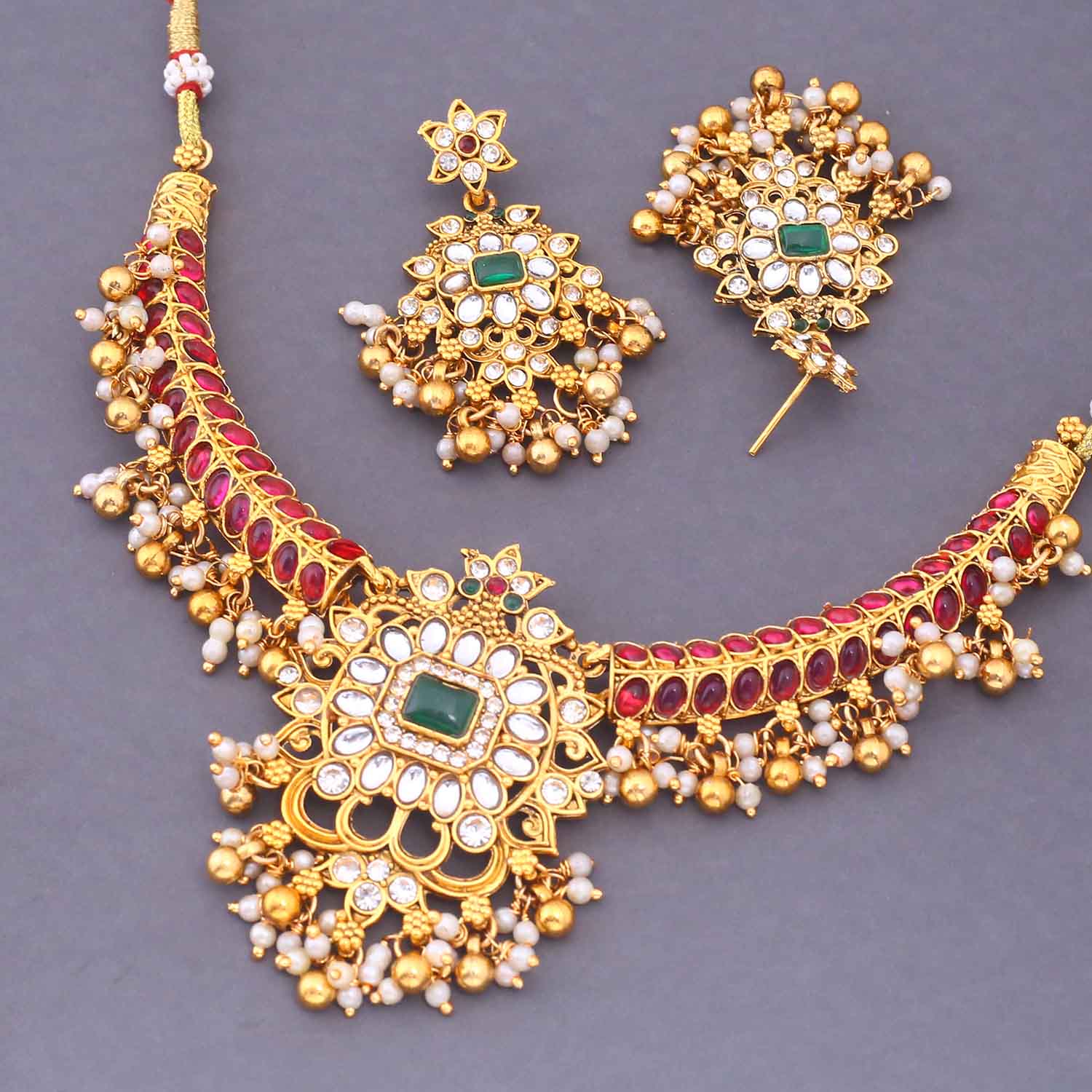 Rani Komilla Hasli Antique Jewellery Set - New Arrival - Image 4