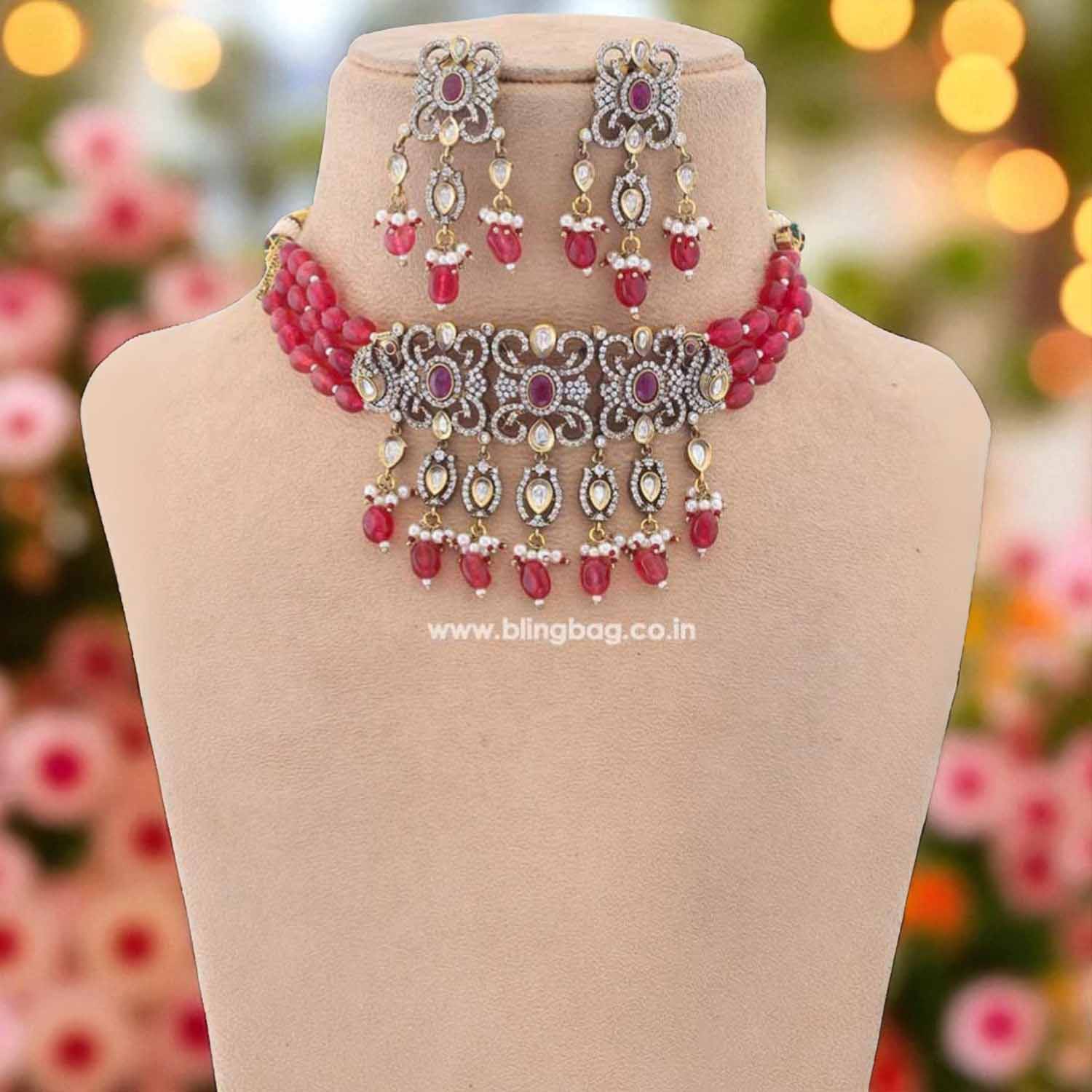 Rani Maia Kundan Jewellery Set - Image 2