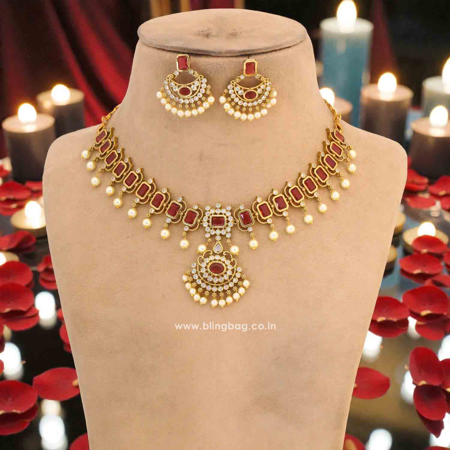 Rani Marta Victorian Jewellery Set - New Arrival - Image 3