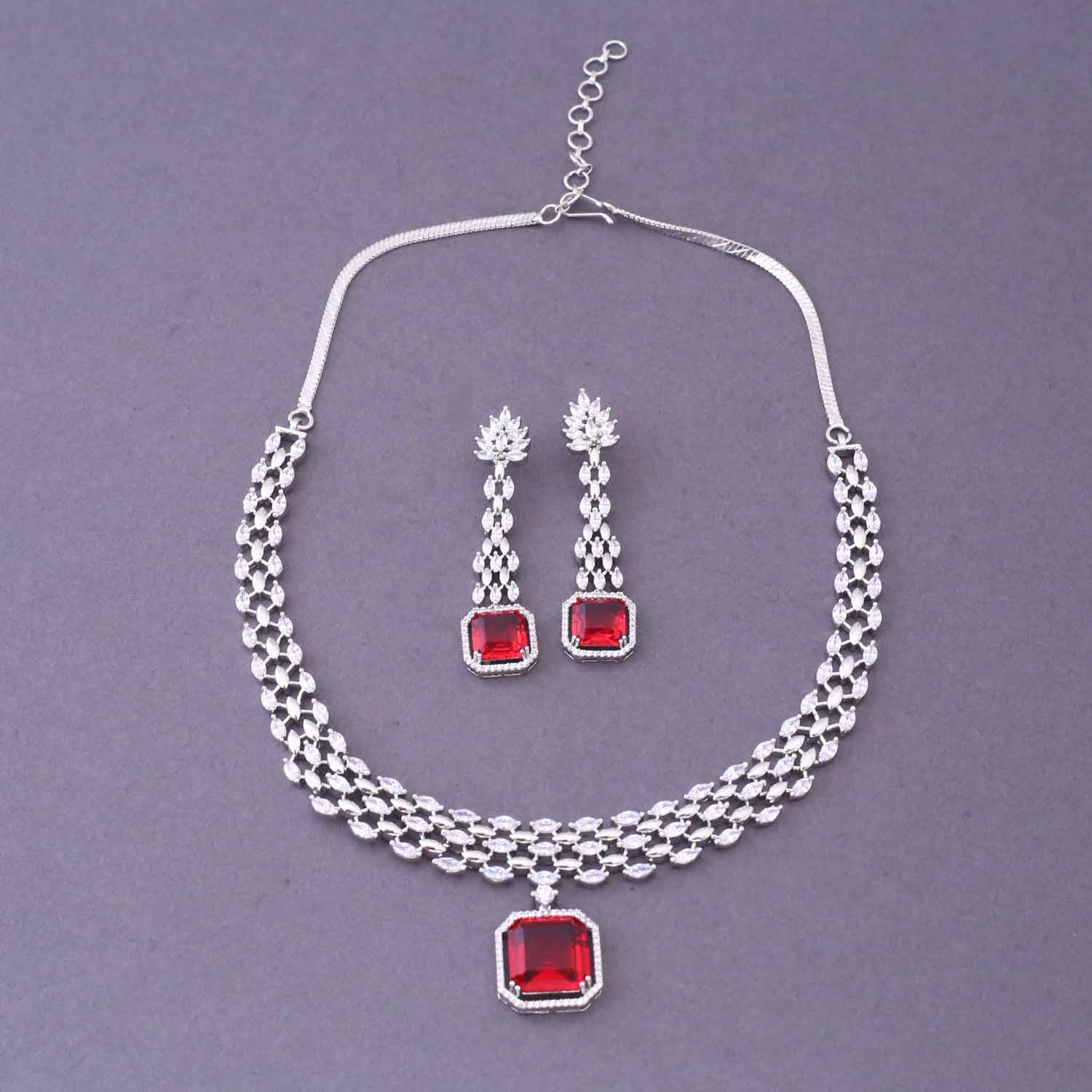 Rani Meniya Zirconia Jewellery Set - Image 3