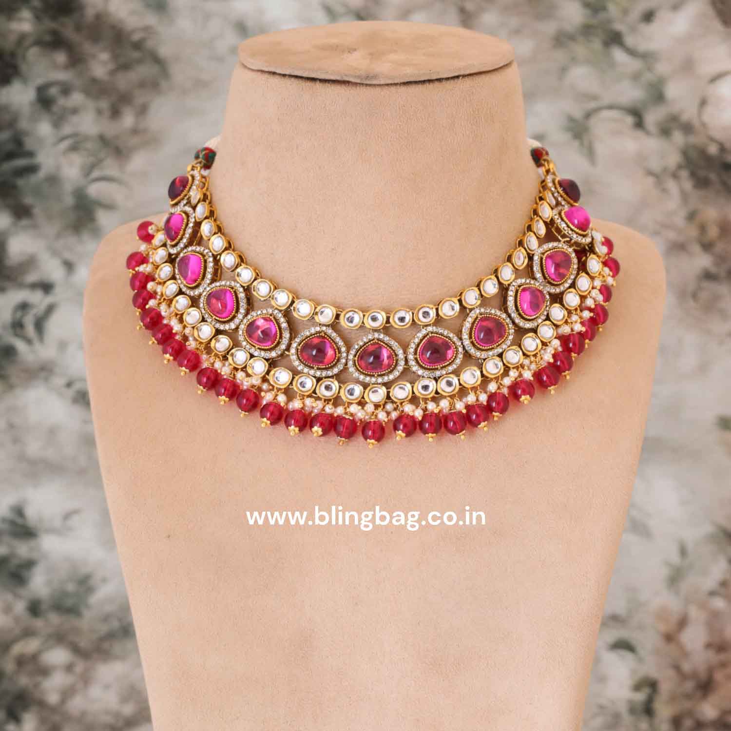 Rani Nikhina Kundan Jewellery Set - Image 2