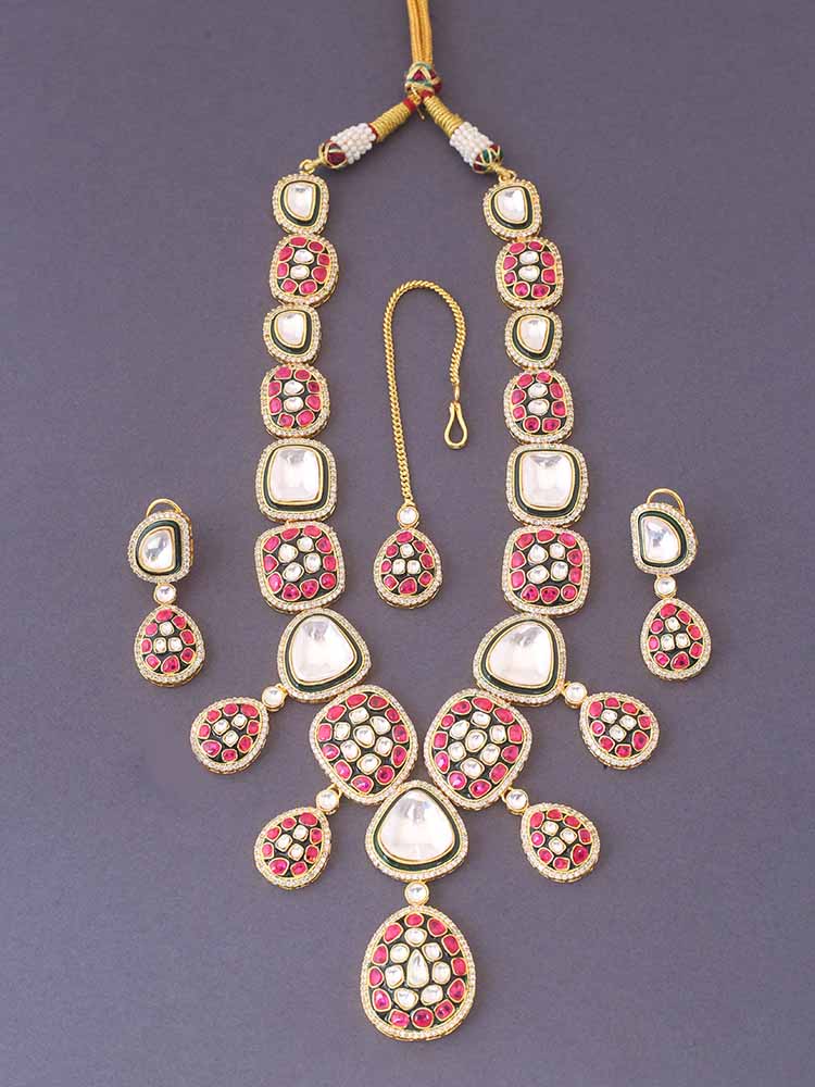 Rani Nimrat Kundan Jewellery Set - Image 3