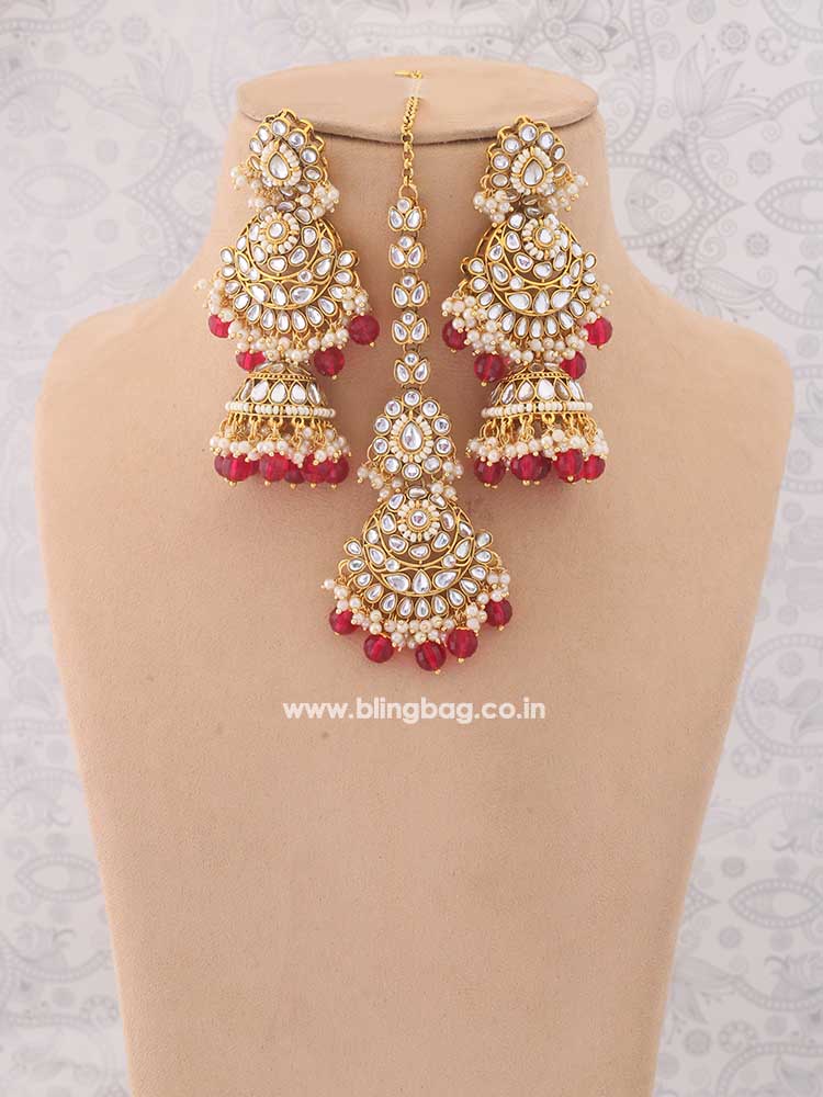 Rani Nirali Kundan Jewellery Set - Image 3