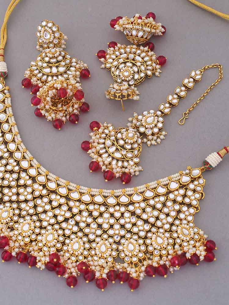 Rani Nirali Kundan Jewellery Set - Image 5