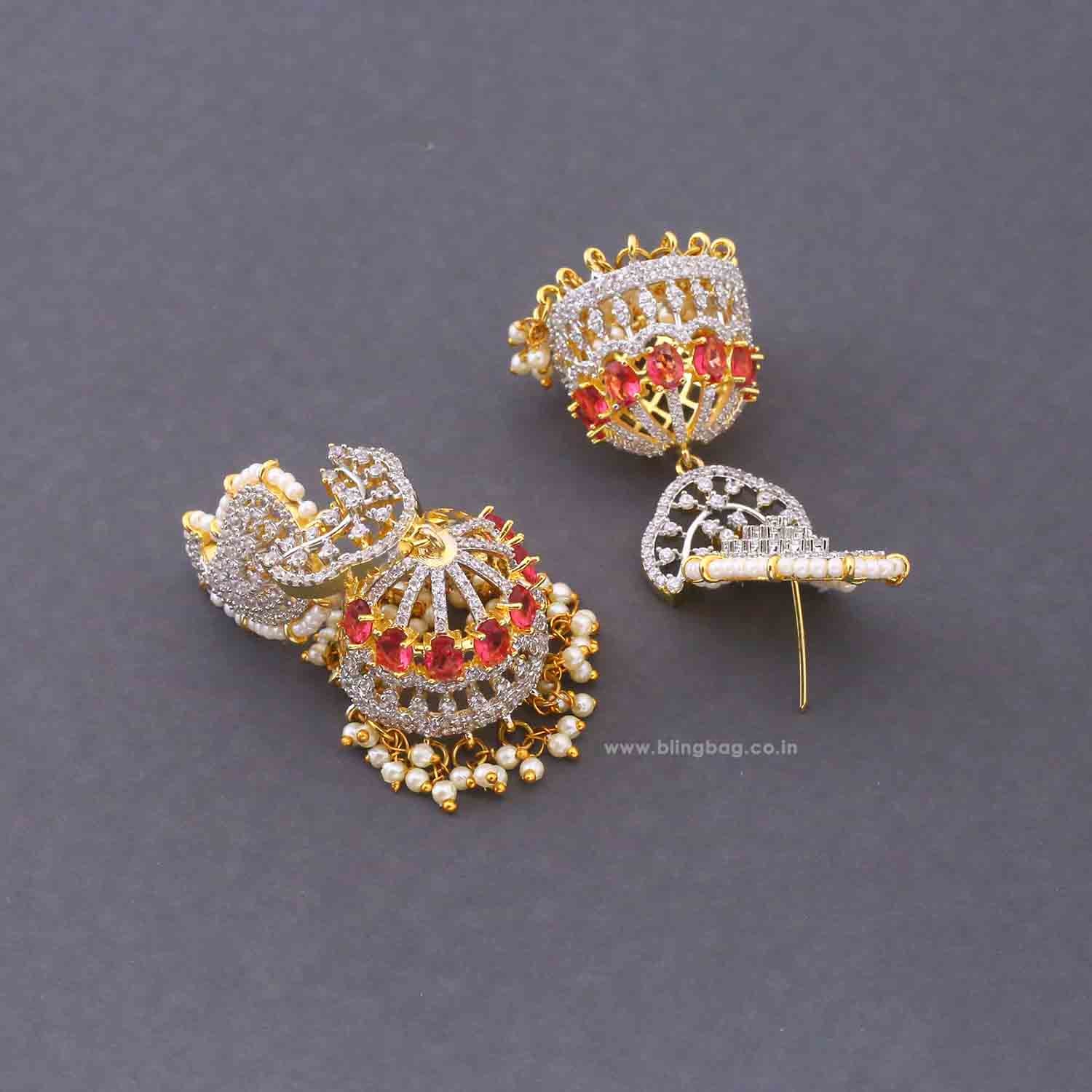 Rani Polina Zirconia Jhumkis - Image 4
