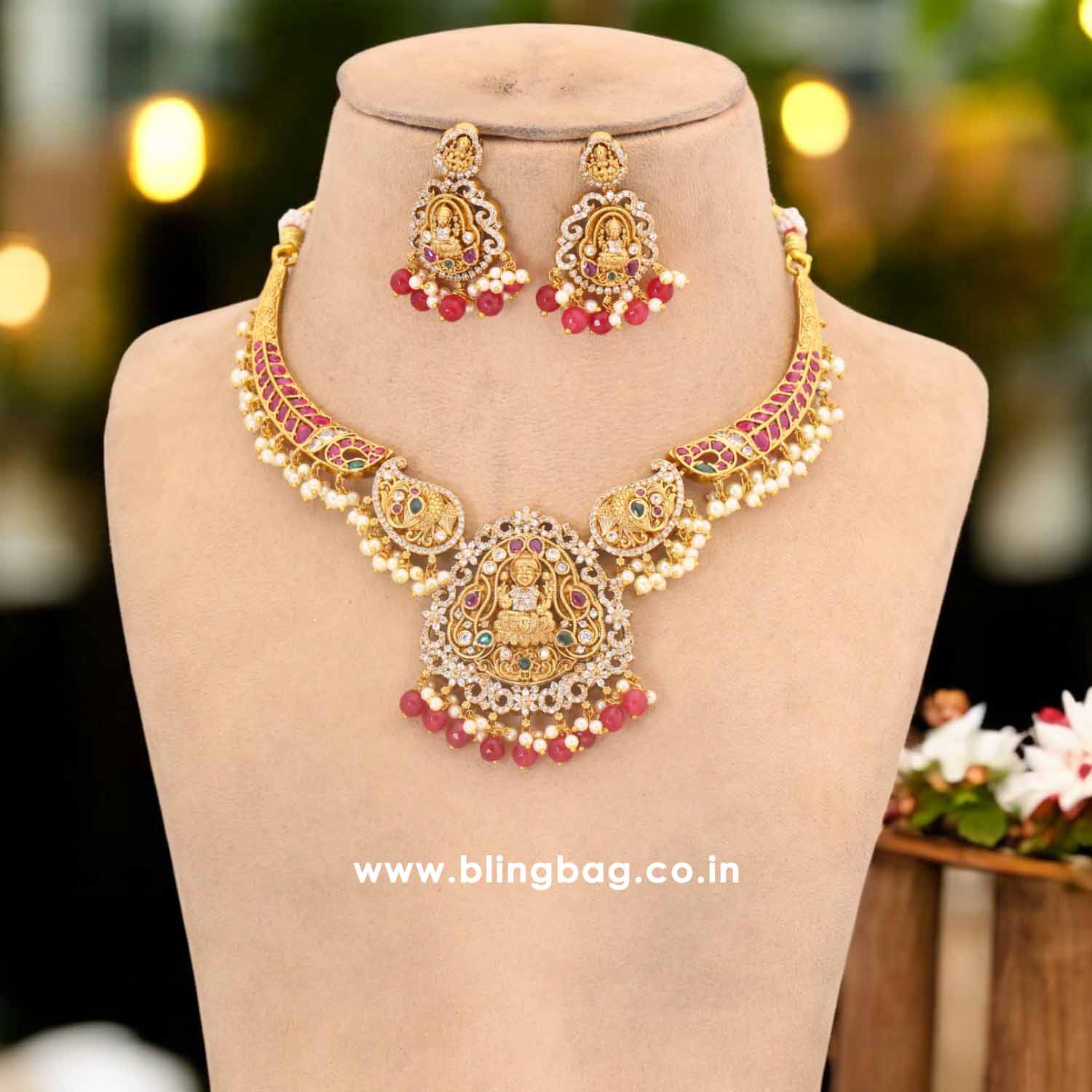Rani Prajapati Hasli Temple Jewellery Set- New Arrival - Image 2