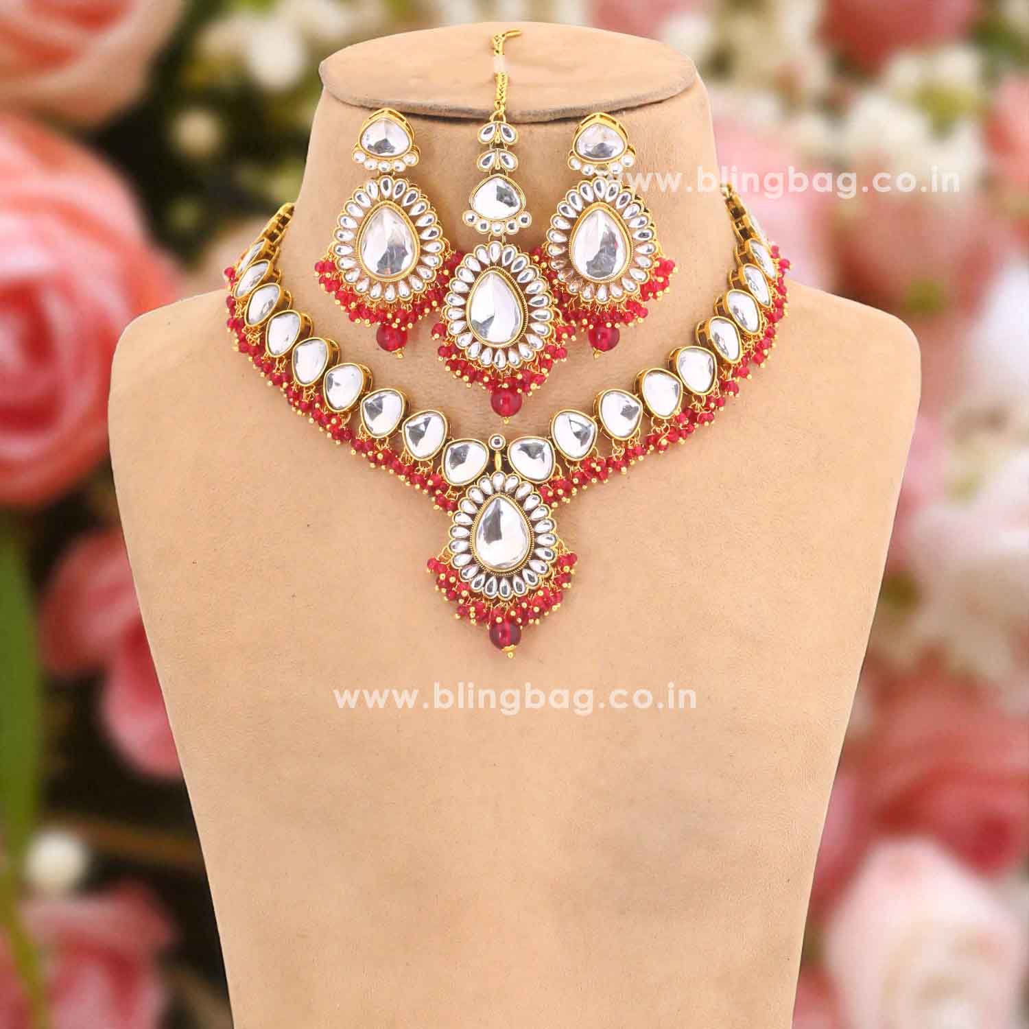 Rani Qanita Kundan Jewellery Set - Image 2