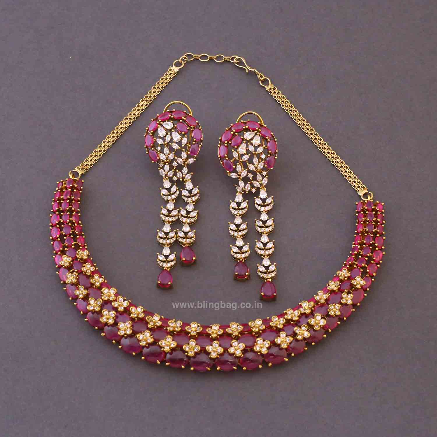Rani Rubyson Hasli Victorian Jewellery Set - Image 4