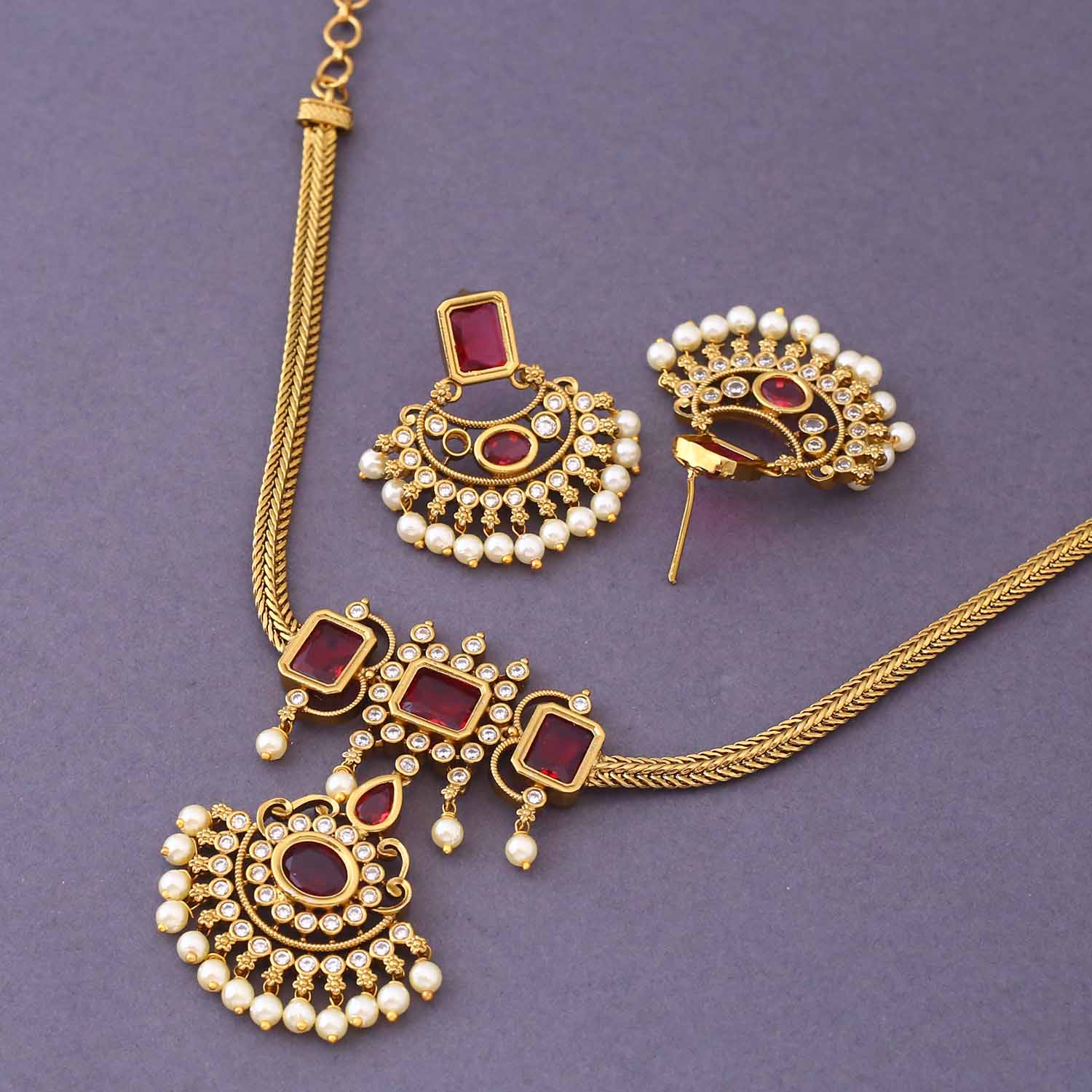 Rani Shirani Antique Pendant Set -New Arrival - Image 4
