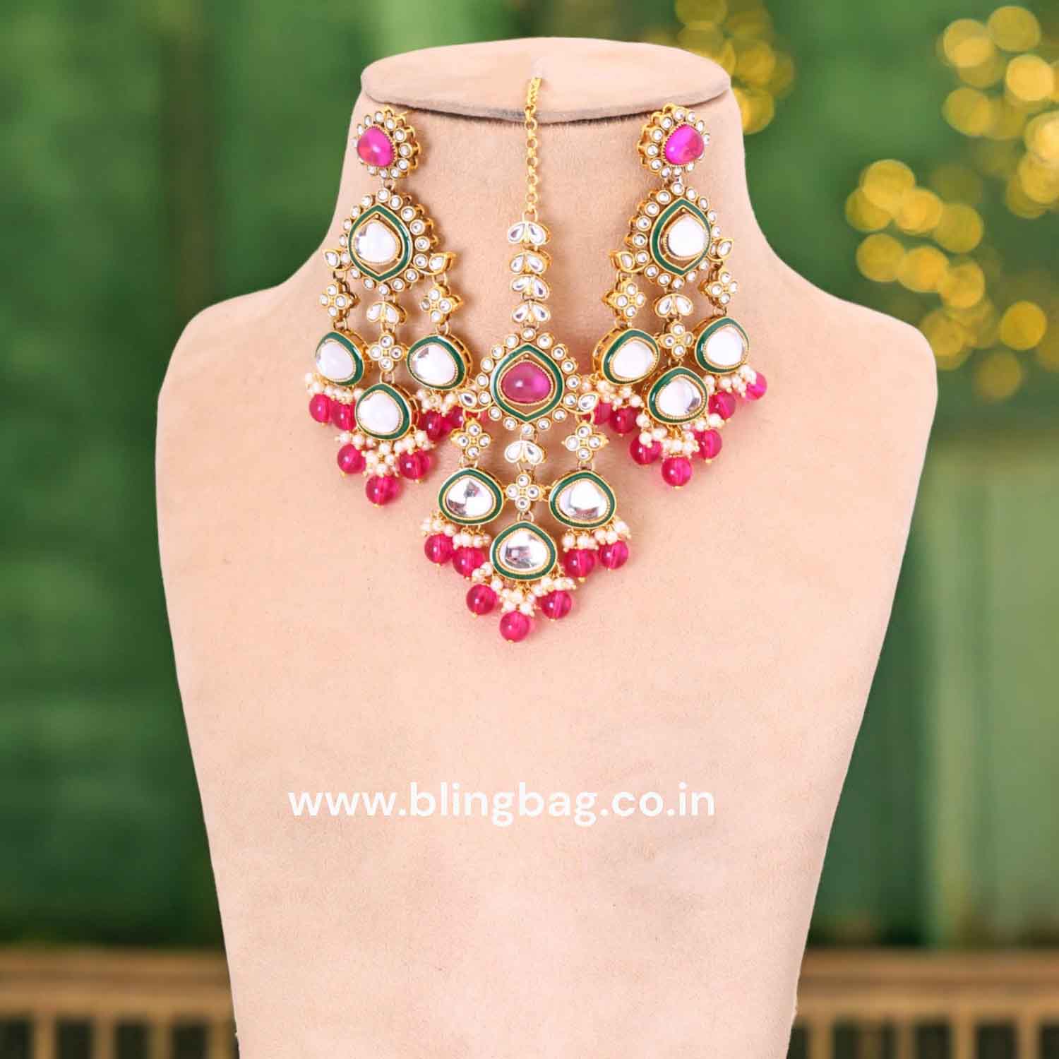 Rani Shiyana Kundan Jewellery Set - Image 3