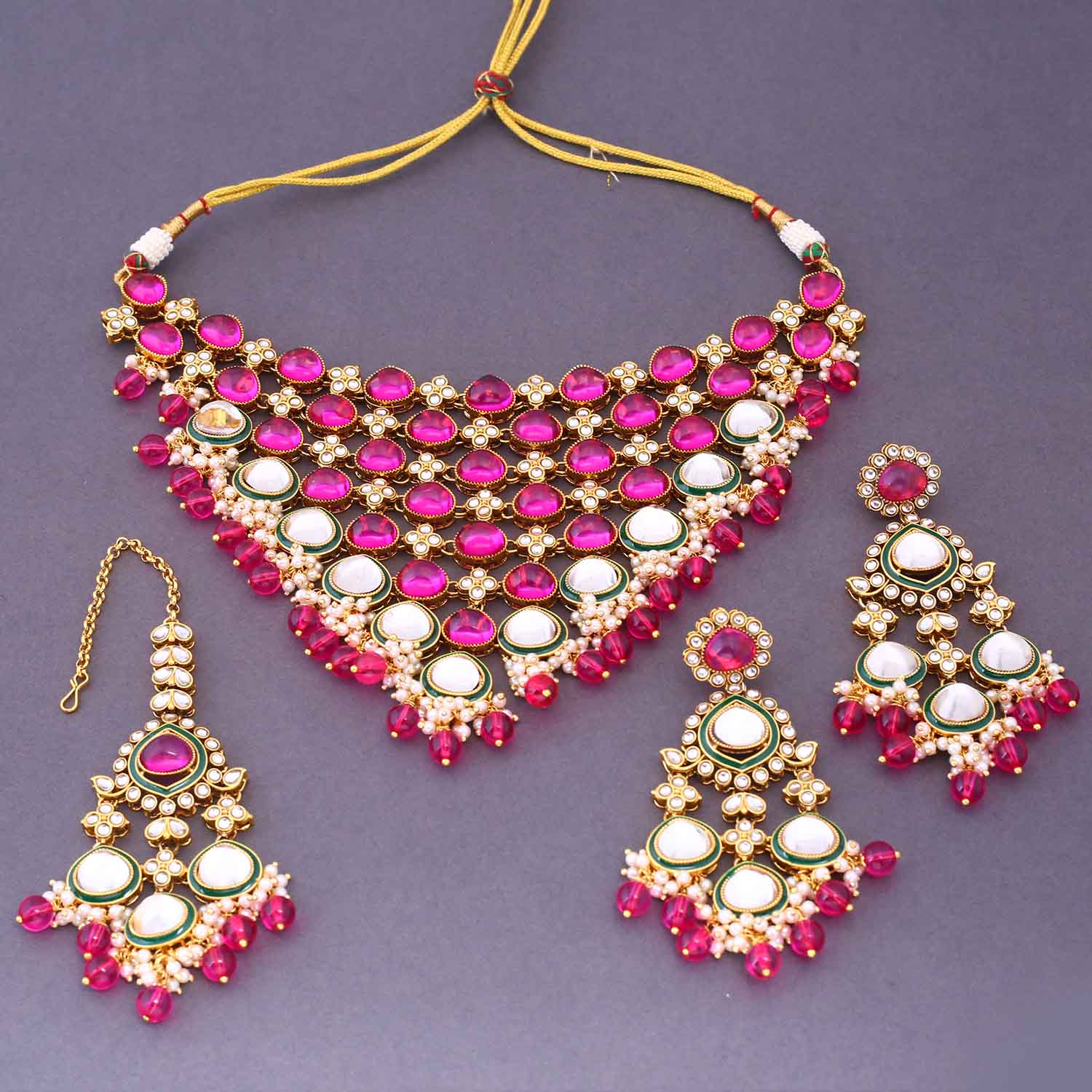 Rani Shiyana Kundan Jewellery Set - Image 4