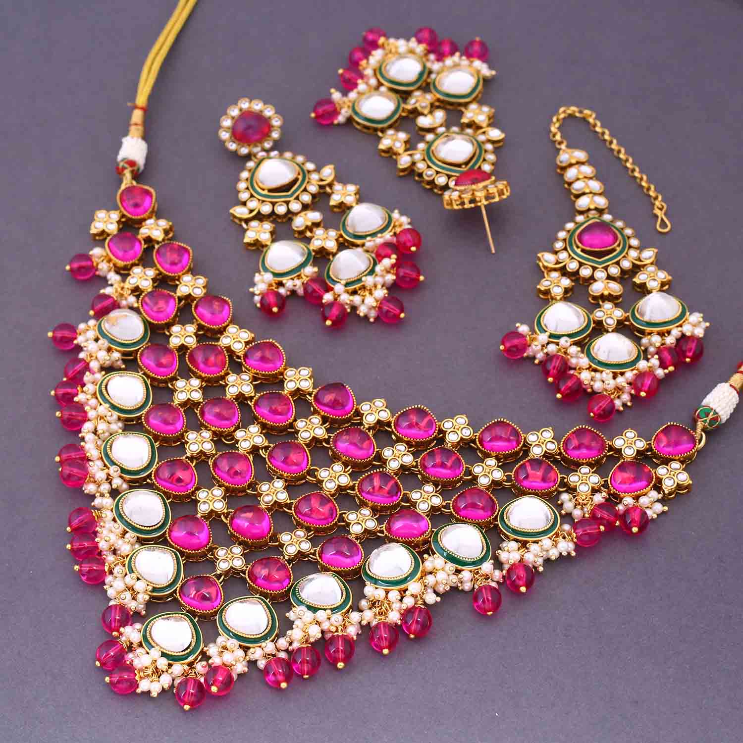 Rani Shiyana Kundan Jewellery Set - Image 5